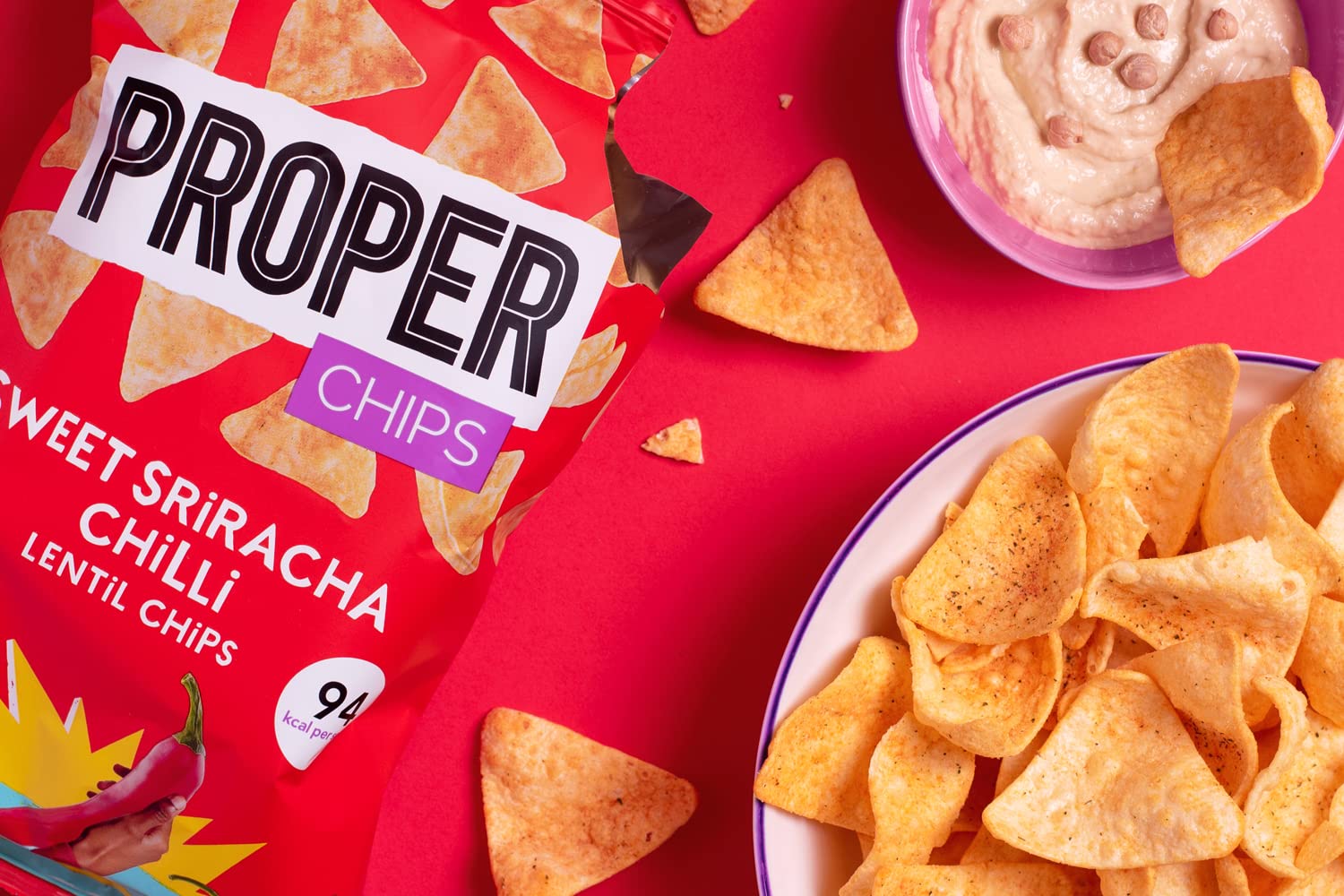 PROPER - Linsenchips, süße Sriracha-Chili, vegane, glutenfreie Snacks, 20er-Pack 6