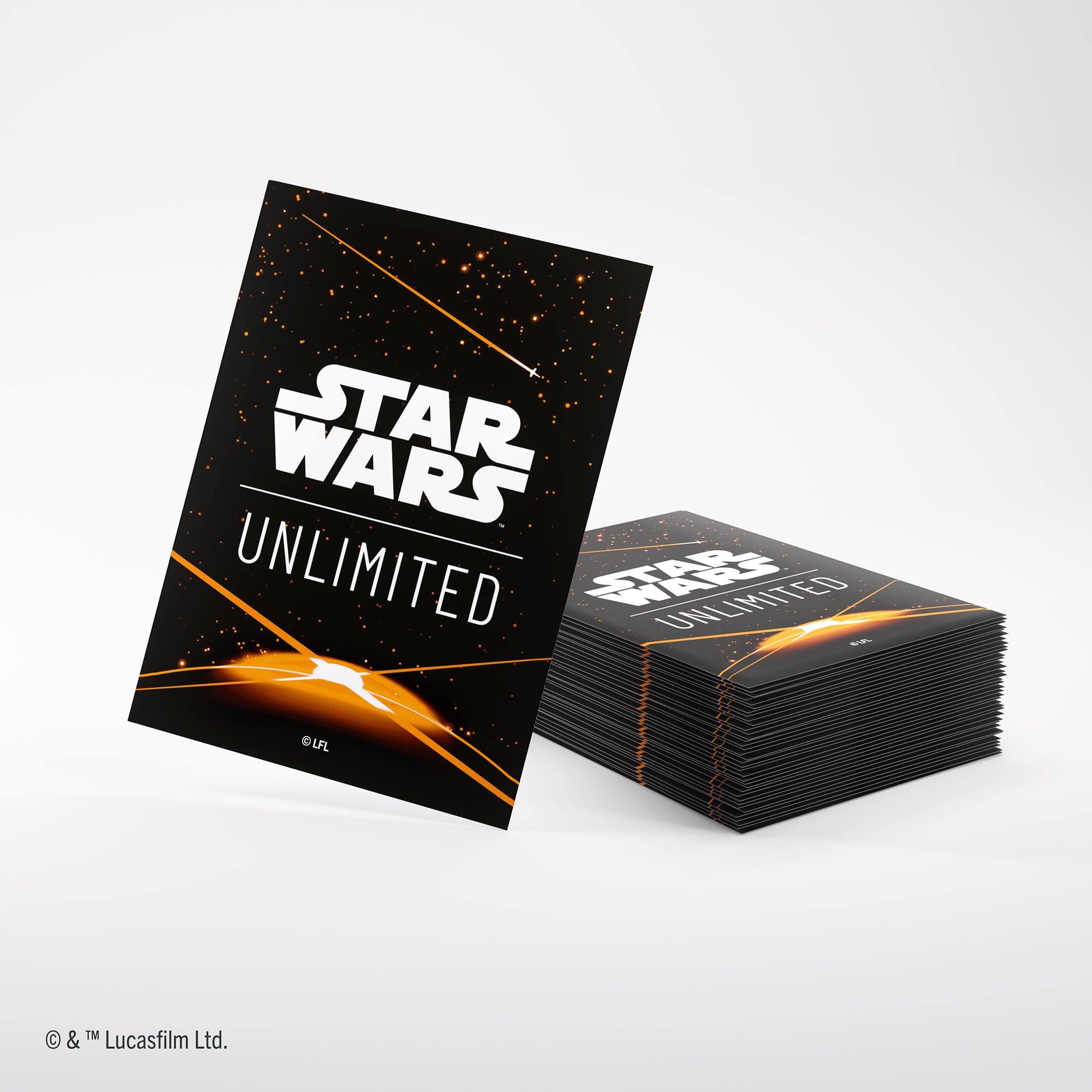 Gamegenic Star Wars: Unlimited Art Sleeves - Card Back Orange | 66x92mm | 60 Sleeves + 1 Leader Sleeve 2