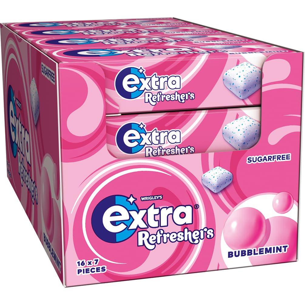 Extra - Refreshers Kaugummi Bubblemint (112 Stück, 16 Packungen)