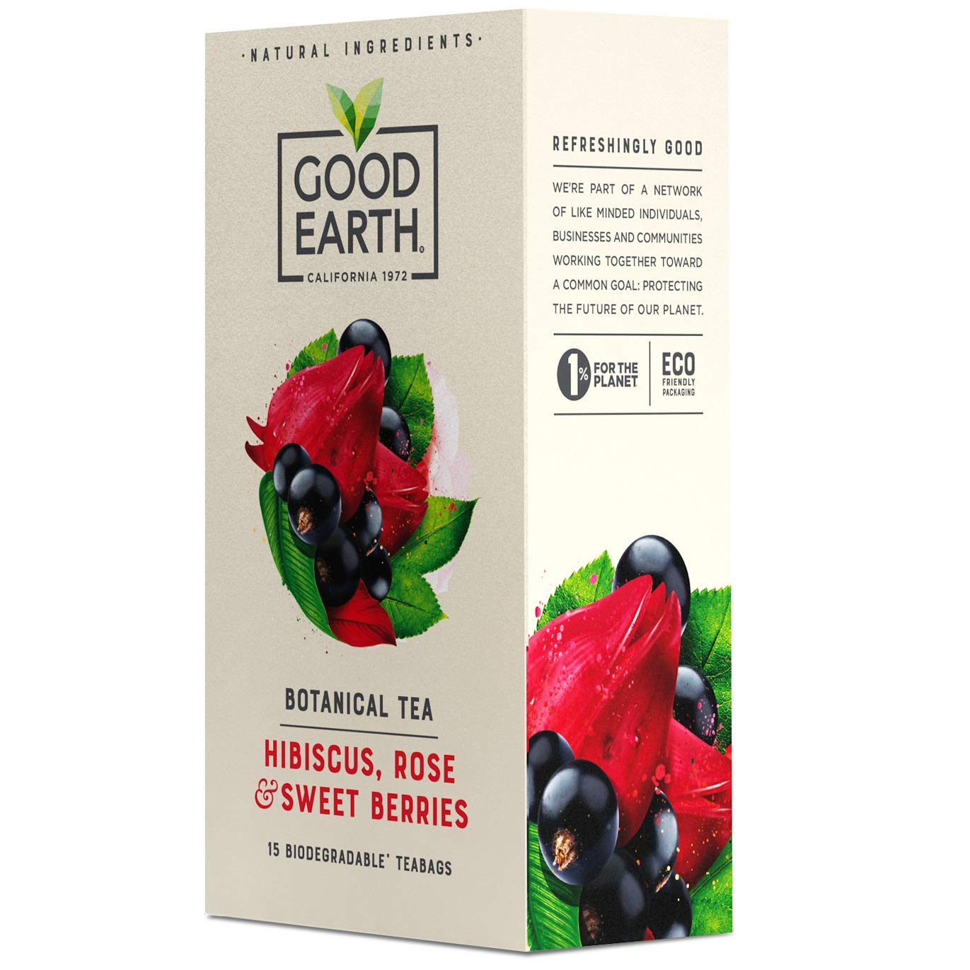 Good Earth Tea Co. Hibiscus, Sweet Berries & Rose Tea - 5 x 15 Teabags 6