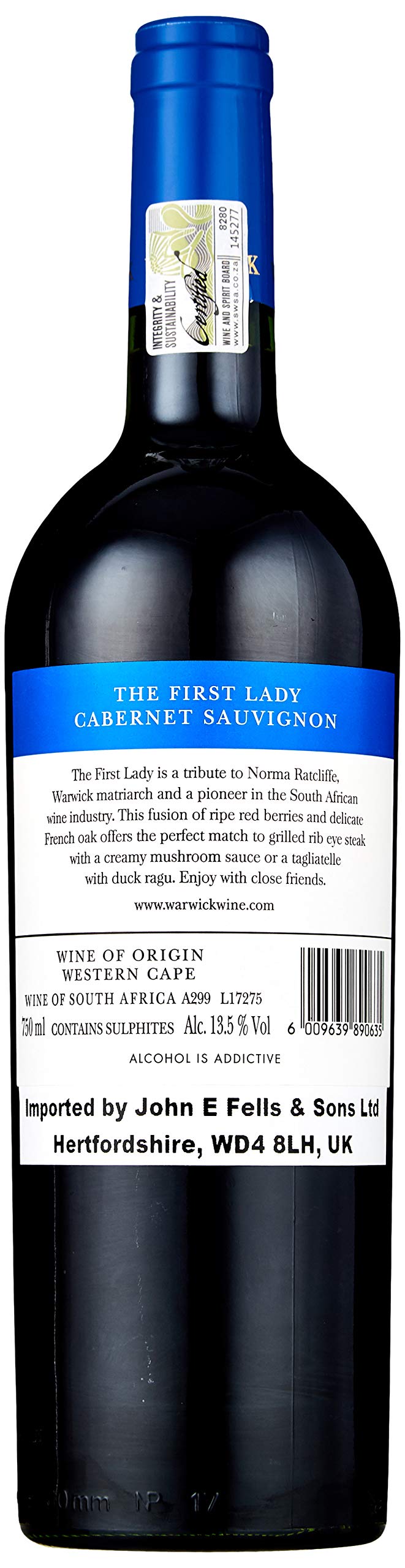 Warwick The First Lady Cabernet Sauvignon 75 cl