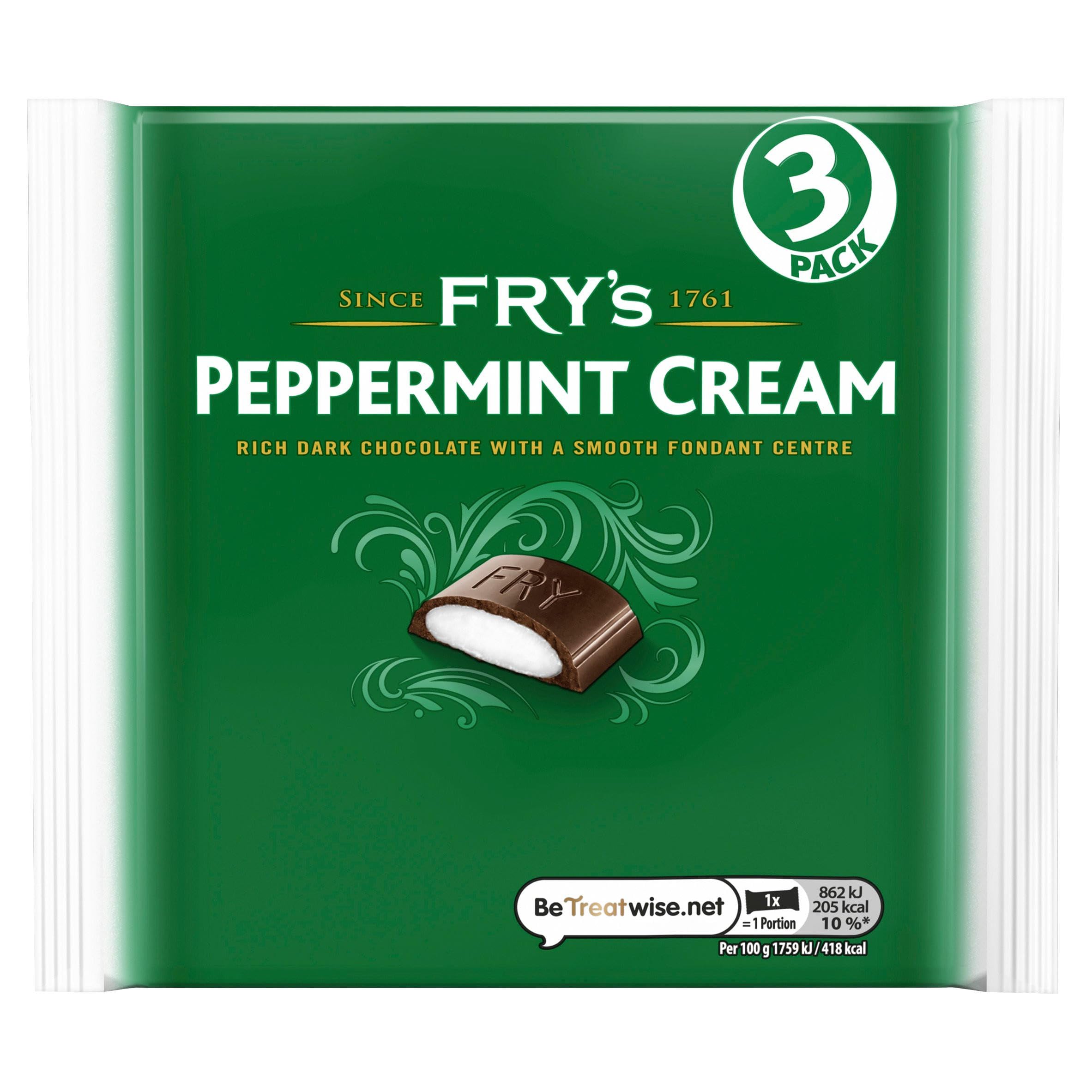 Fry's Peppermint Cream, 49 g (Pack of 3), Dark Chocolate Confectionery