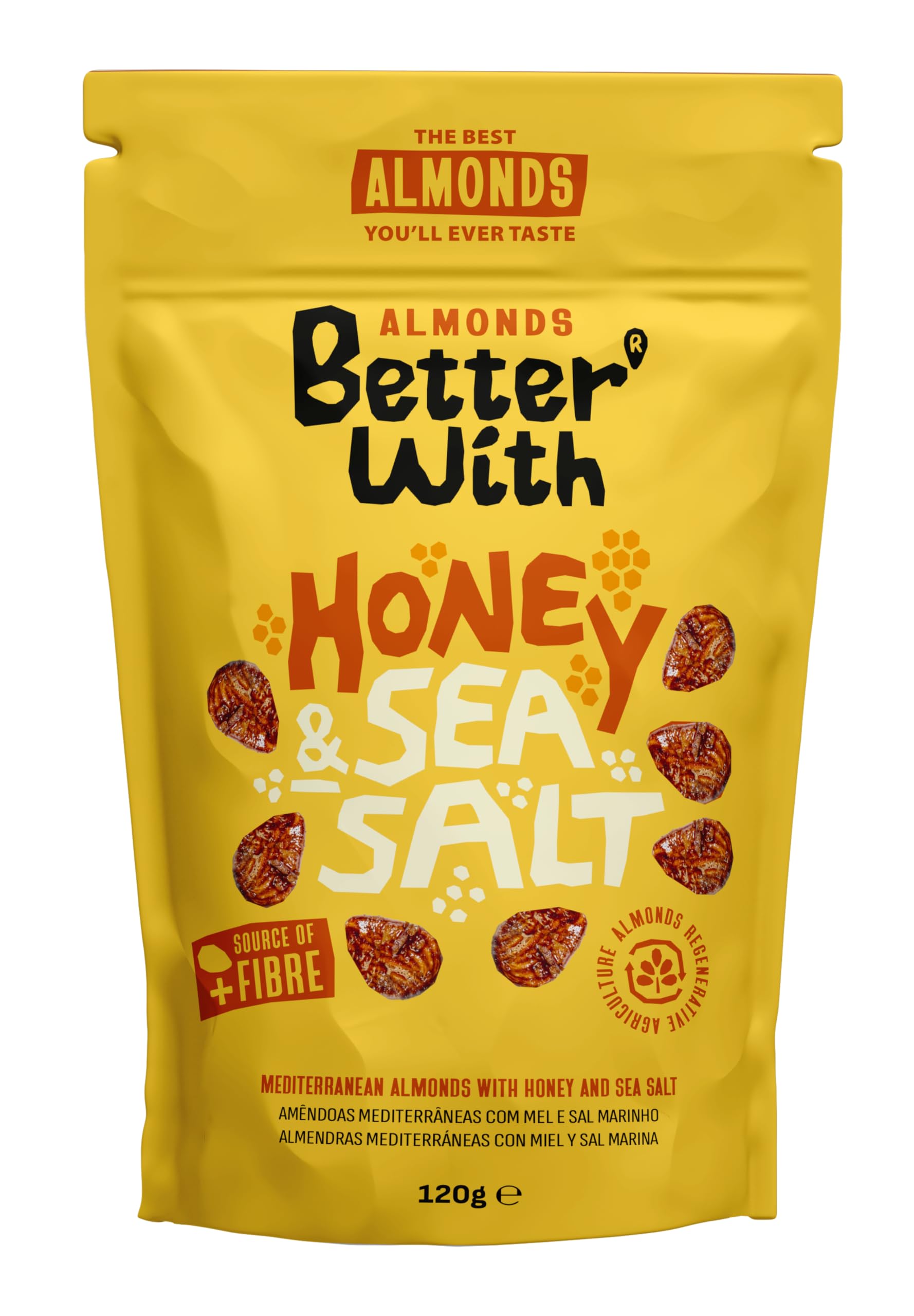 Better With Honey & Sea Salt Almonds - Sweet & Savoury Gourmet Snack | 120 g