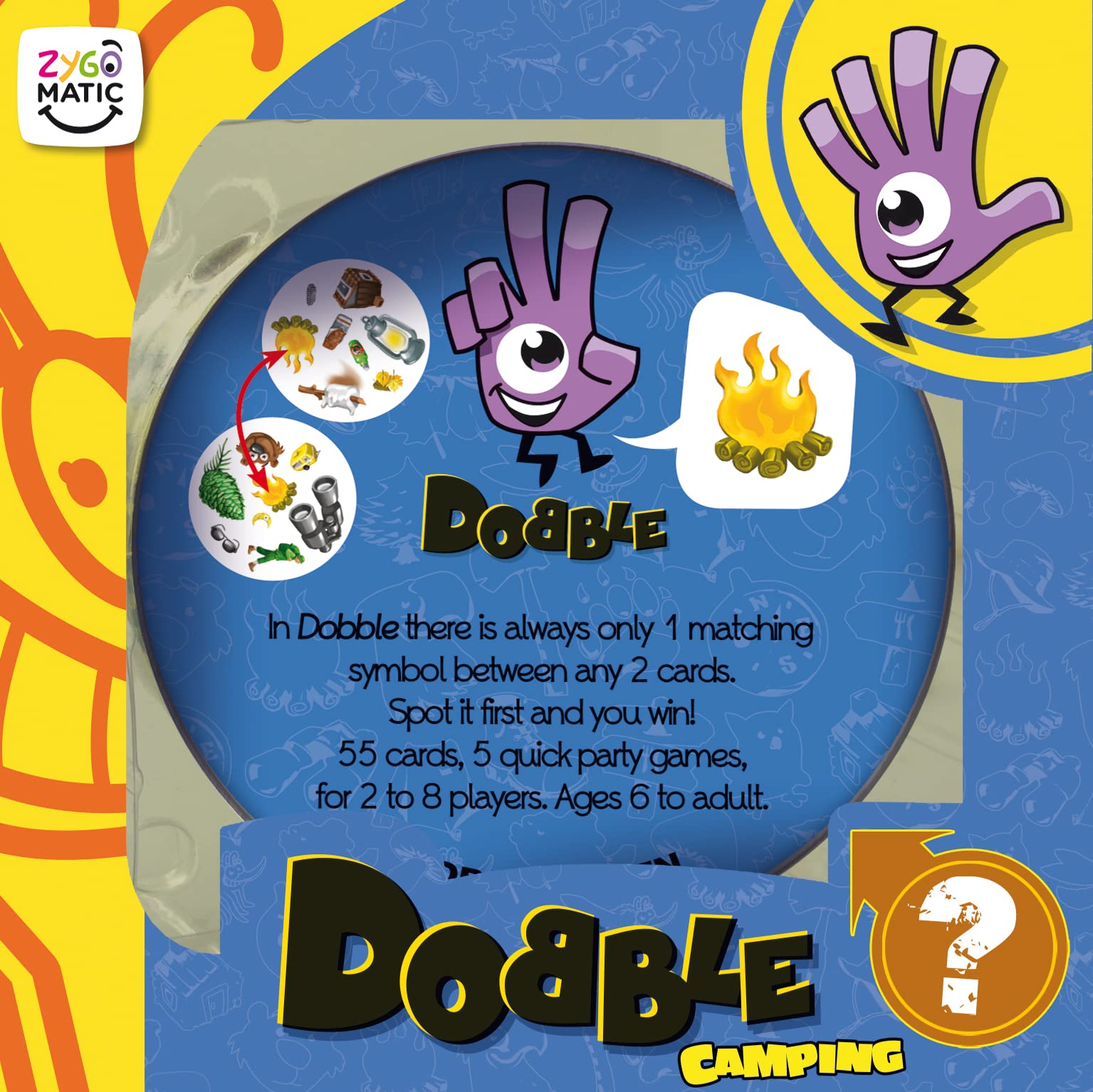 Asmodee Dobble Camping-Kartenspiel für Kinder ab 6 Jahren | 2–8 Spieler | 15 Minuten Spielzeit 9