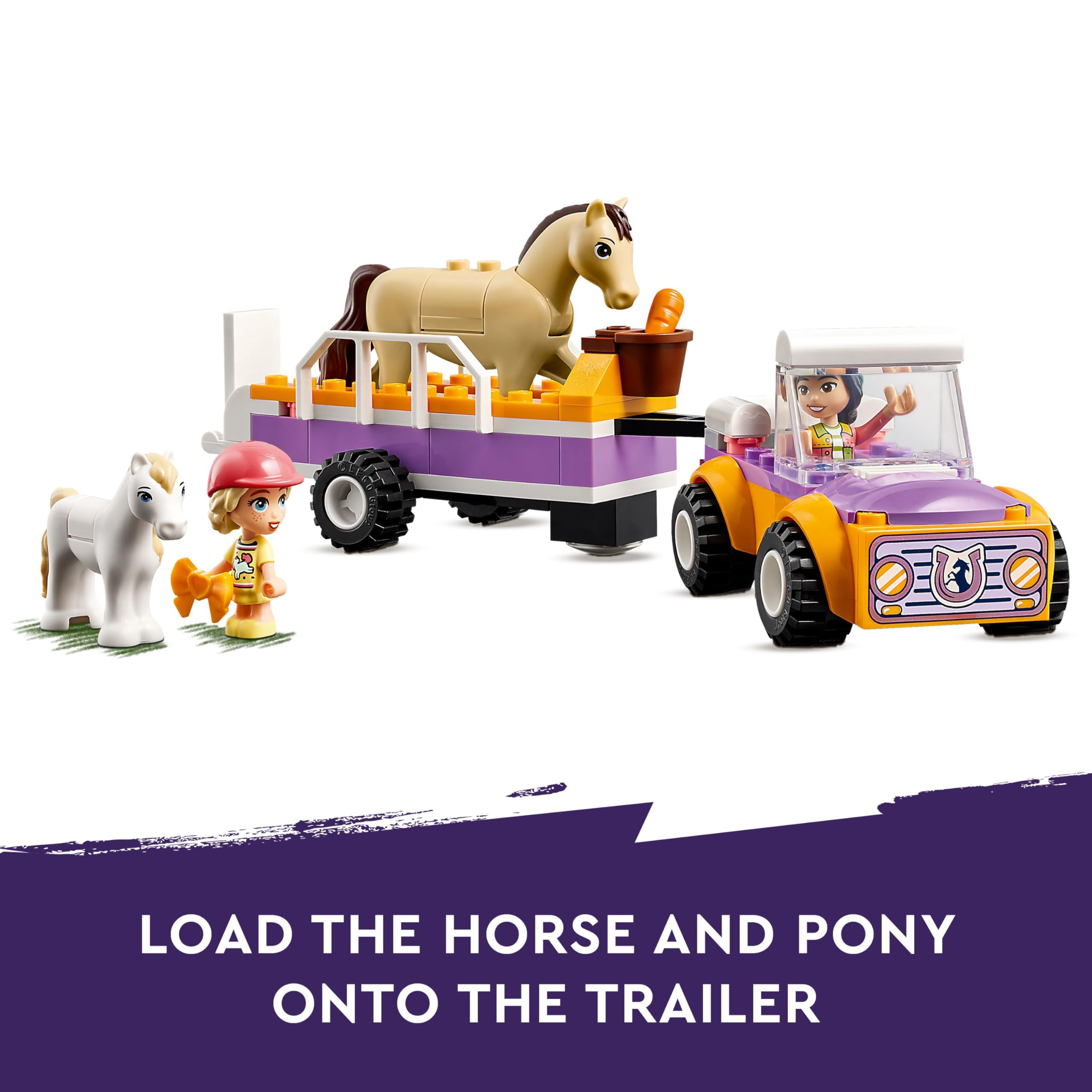 LEGO Friends Horse and Pony Trailer Set - Building Toy with Mini Dolls & Animals for Ages 4+ 8