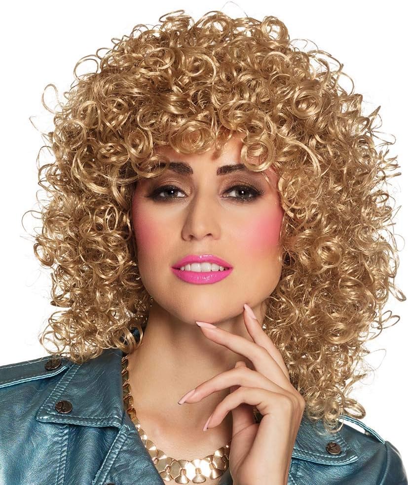 Boland Adult Club Wig Curly Synthetic Hair Blonde Costume Carnival Party