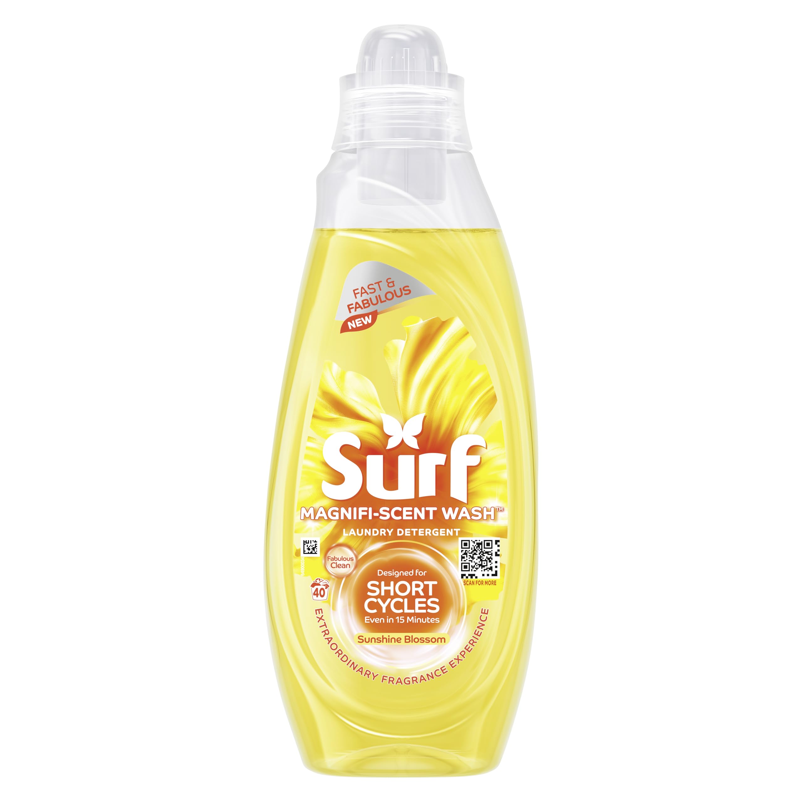 Surf Magnifi-Scent Wash Sunshine Blossom Laundry Liquid for Short Cycles | 1.08 L