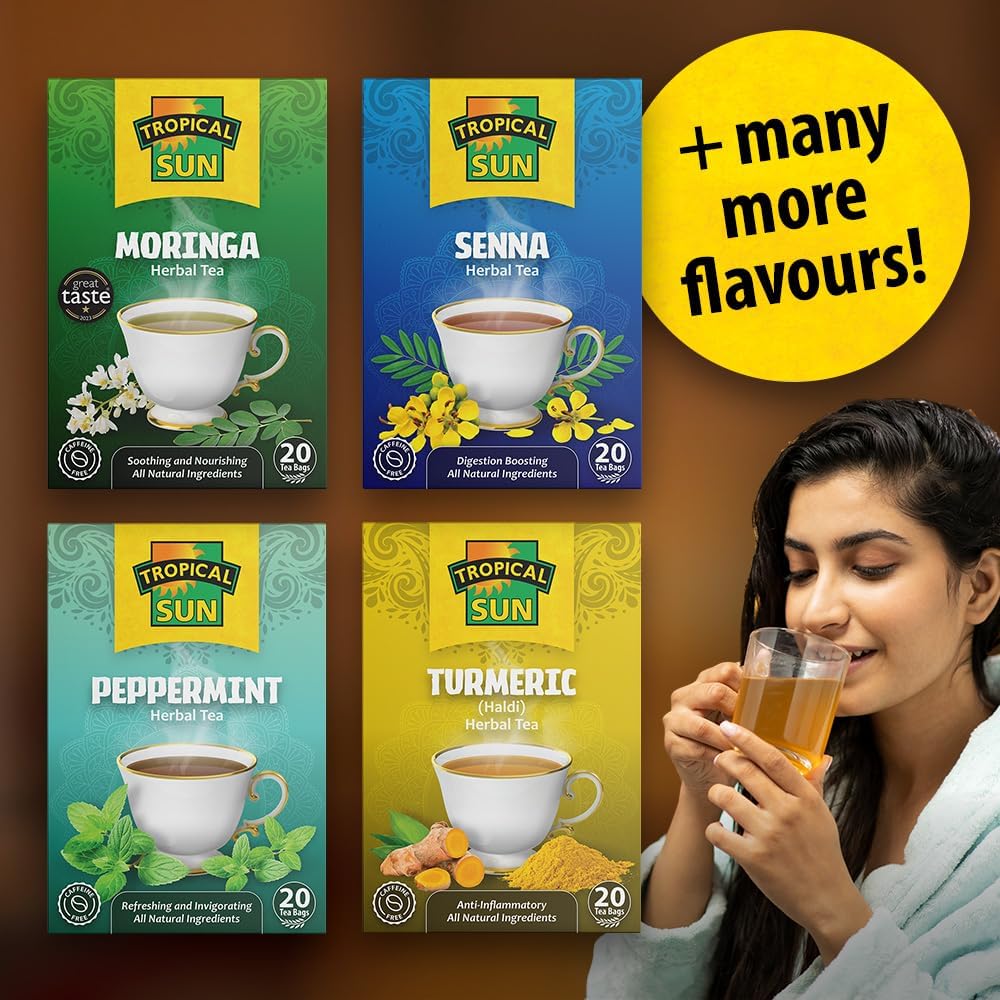 Tropical Sun Moringa-Tee, 100 % getrocknete Moringa Oleifera-Blätter, koffeinfreier Kräutertee, 1 Schachtel mit 20 Teebeuteln 5