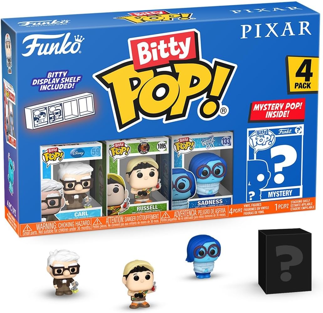 Funko Bitty Pop! Pixar - UP 4PK - Carl, Russell (Dug Days), Dug and a Surprise Vinyl Figure