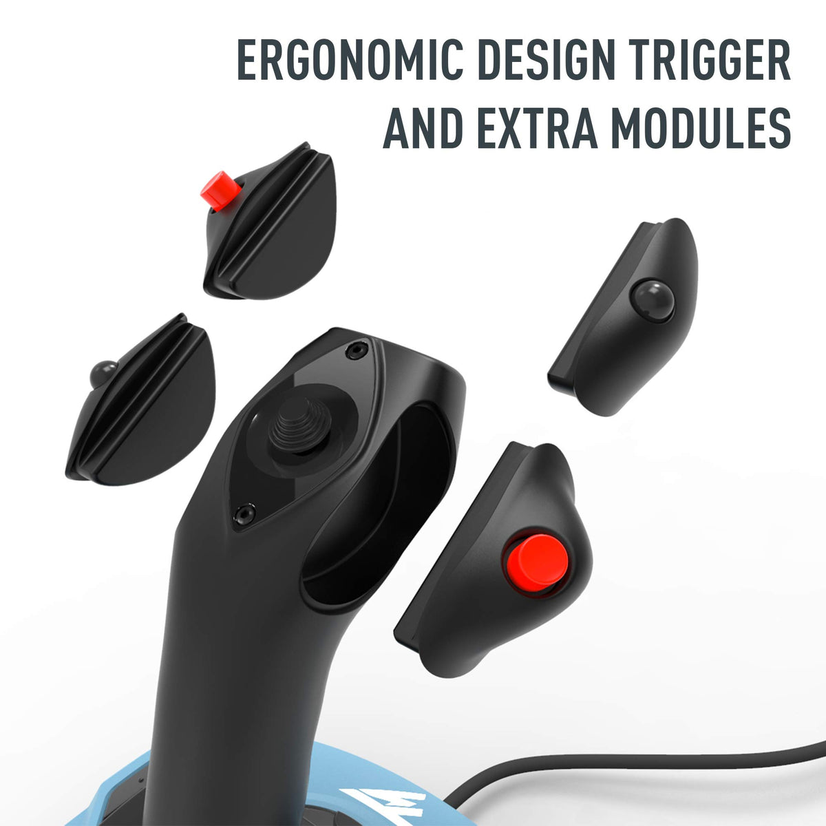 Thrustmaster TCA Sidestick Airbus Edition Flight Stick - 12 Remappable Buttons, PC