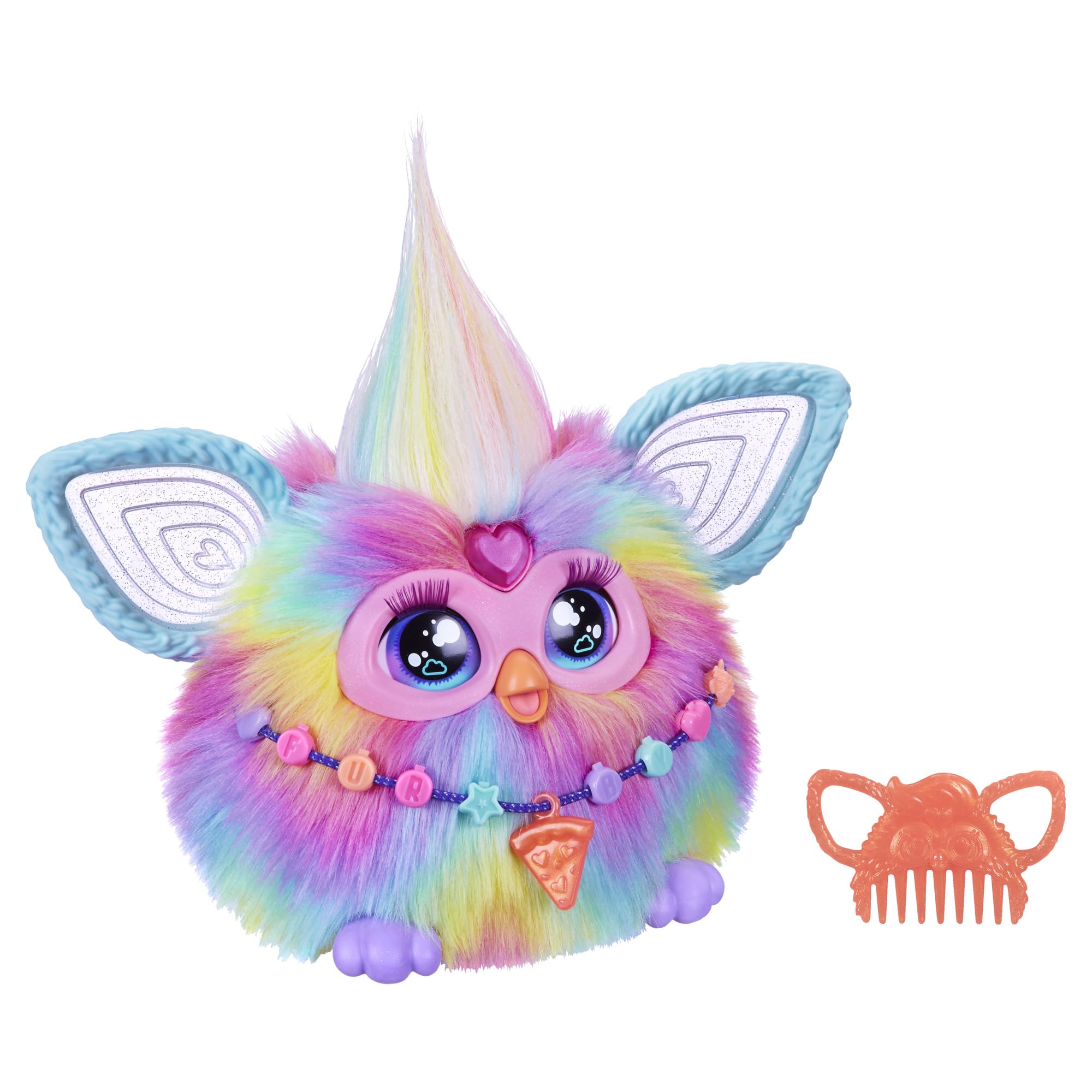 Furby Tie Dye Interactive Plush Toy - English Version, 6+ Years