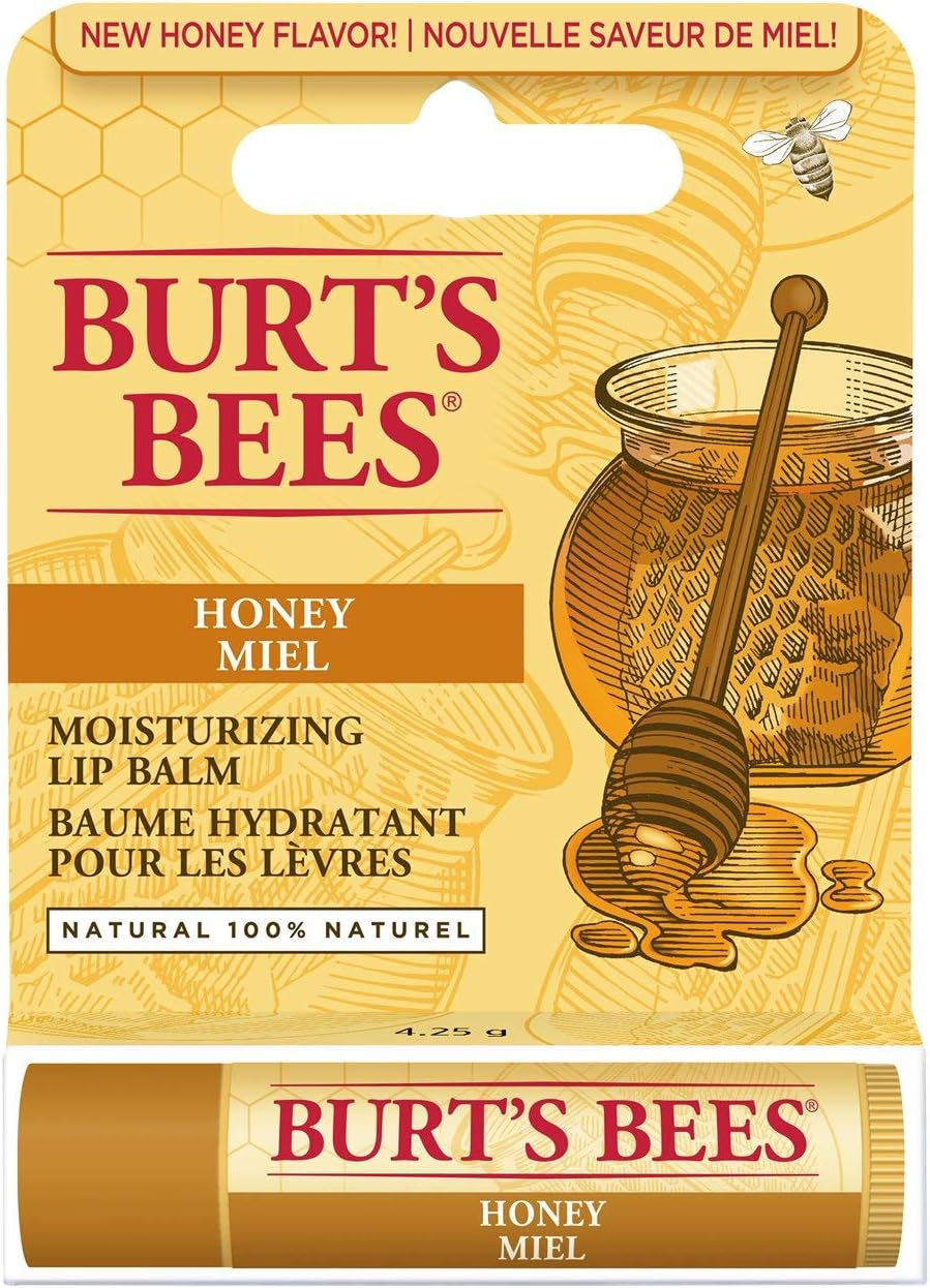 Burt's Bees Honey Lip Balm, 100% Natural Moisturizer with Beeswax & Vitamin E, 4.25g 4