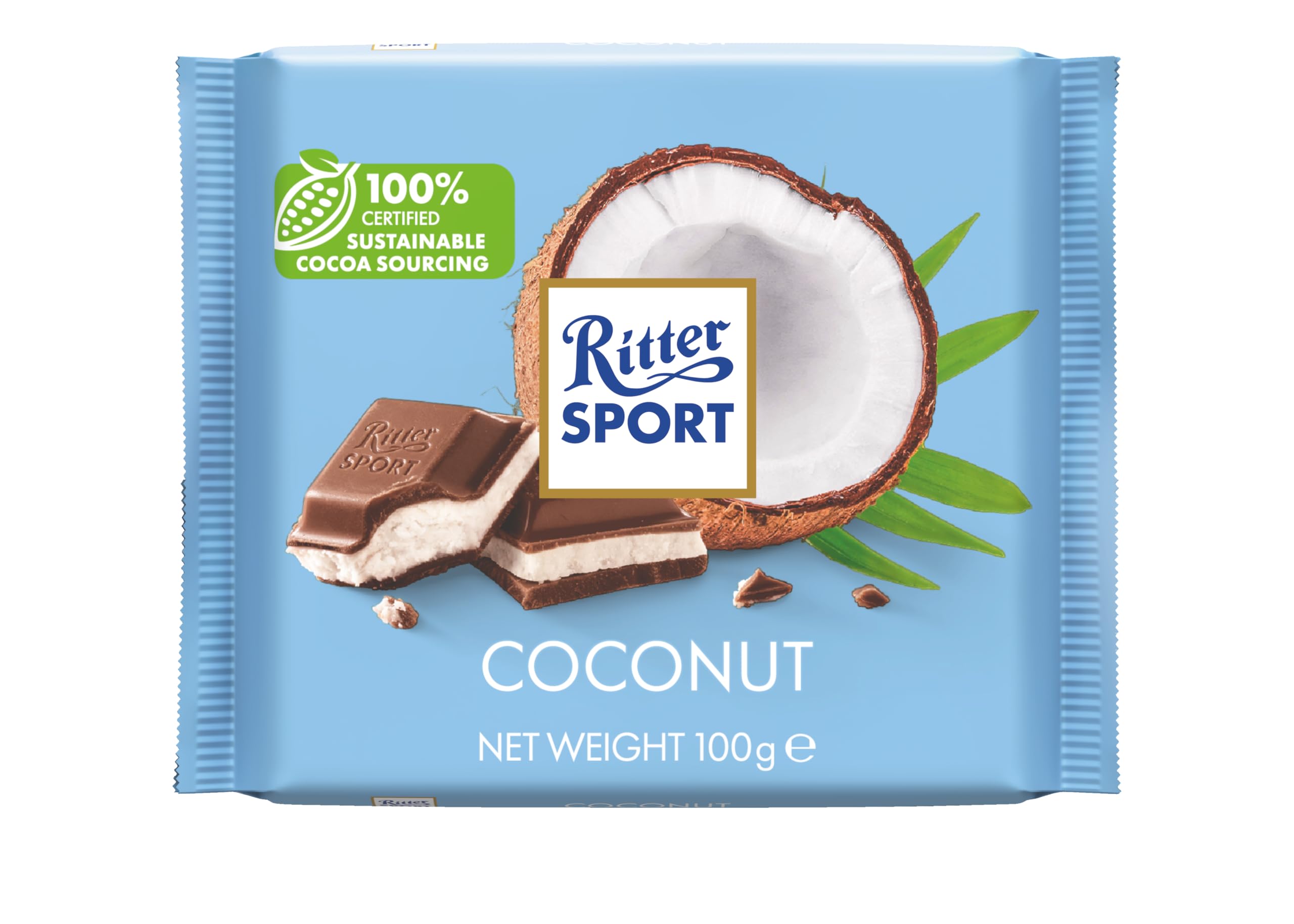 Ritter Sport - Coconut Milk Chocolate Bar (Pack of 12, 100g Each) 4