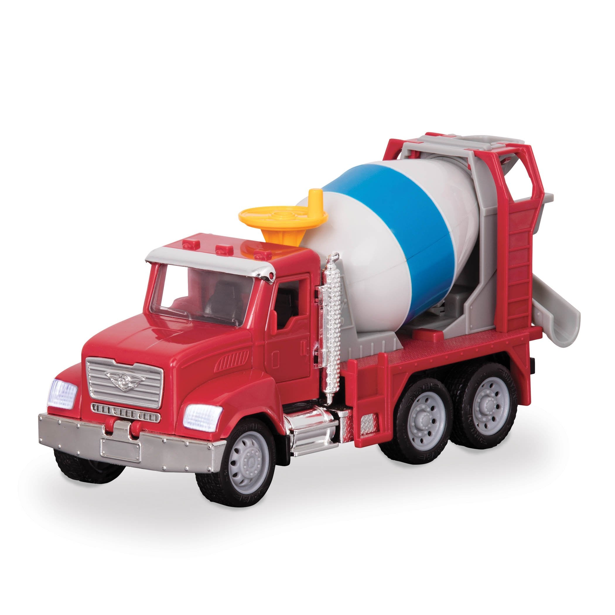 DRIVEN by Battat Micro Cement Mixer Truck - 1:48 Scale Interactive Toy with Lights & Sounds, Ages 3+ 10