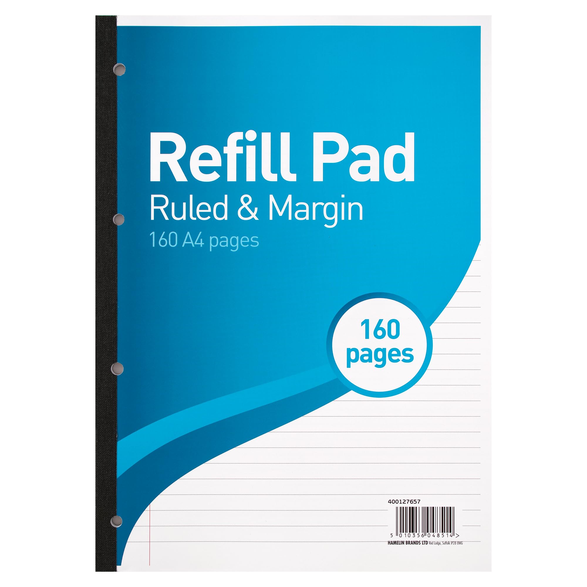 SUMMIT A4 Lined Refill Pad - 160 Pages, 8mm Ruled with Margin, 4-Hole Punched