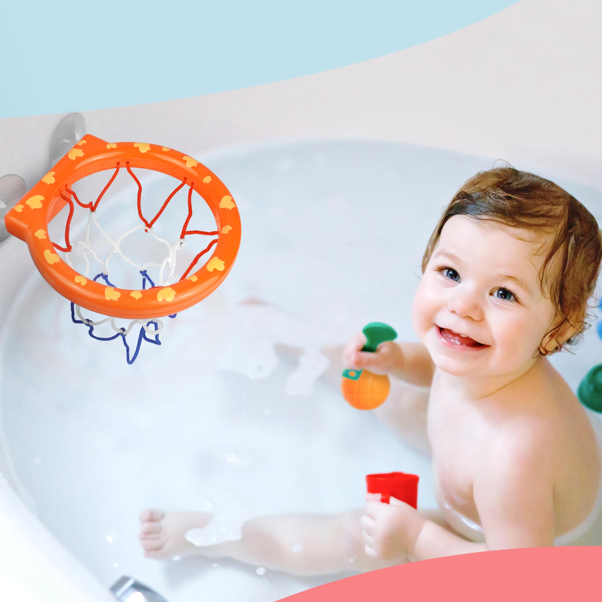 KIDOOLA Bath Basketball Hoop - Suction Cup Kids Bath Toy for Ages 3-8 7