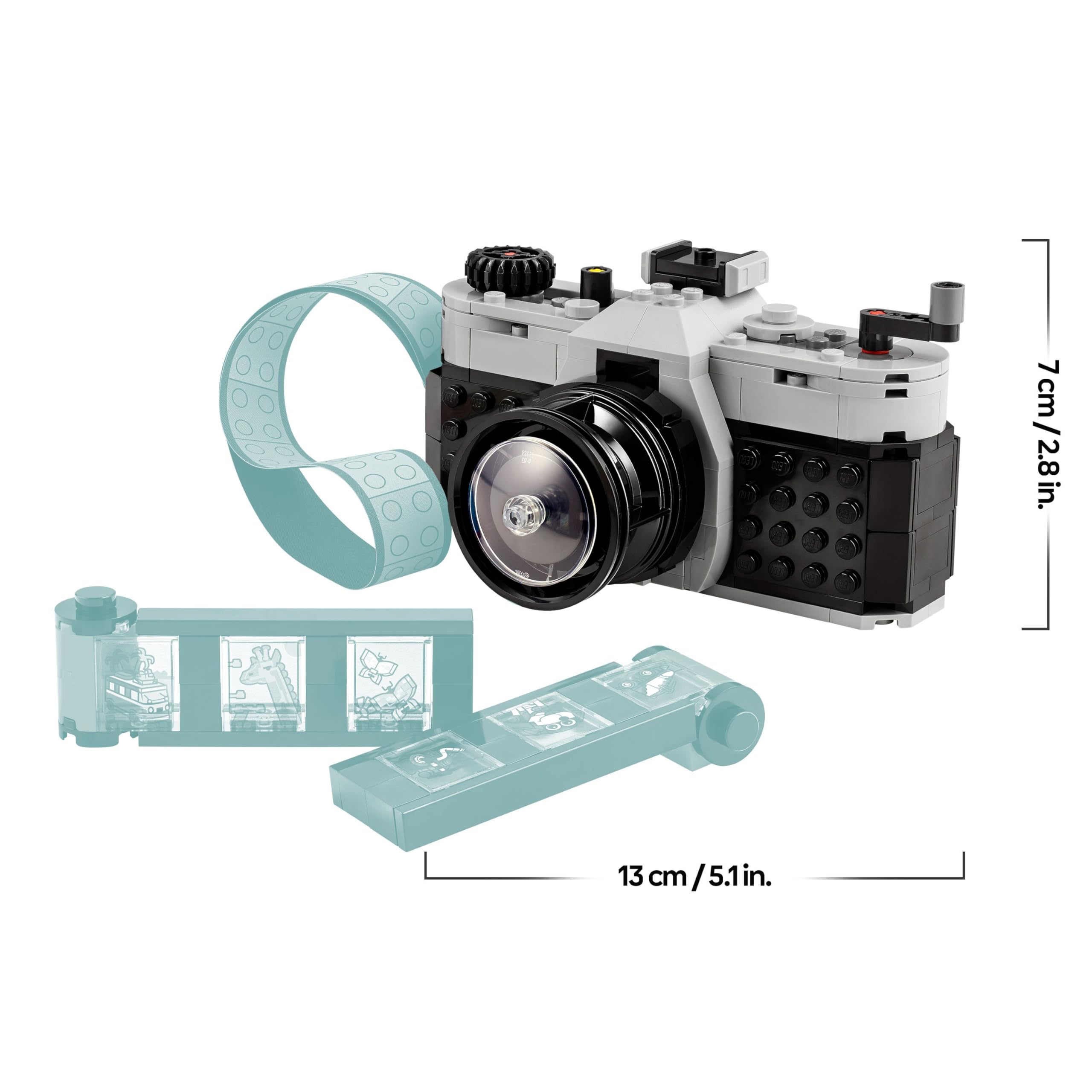 LEGO Creator 3in1 Retro Camera Toy to Video Camera to TV Set, Kids' Desk Decoration or Bedroom Accessories, Photography Gifts for Girls and Boys Aged 8 Plus Years Old Who Enjoy Creative Play 31147 2