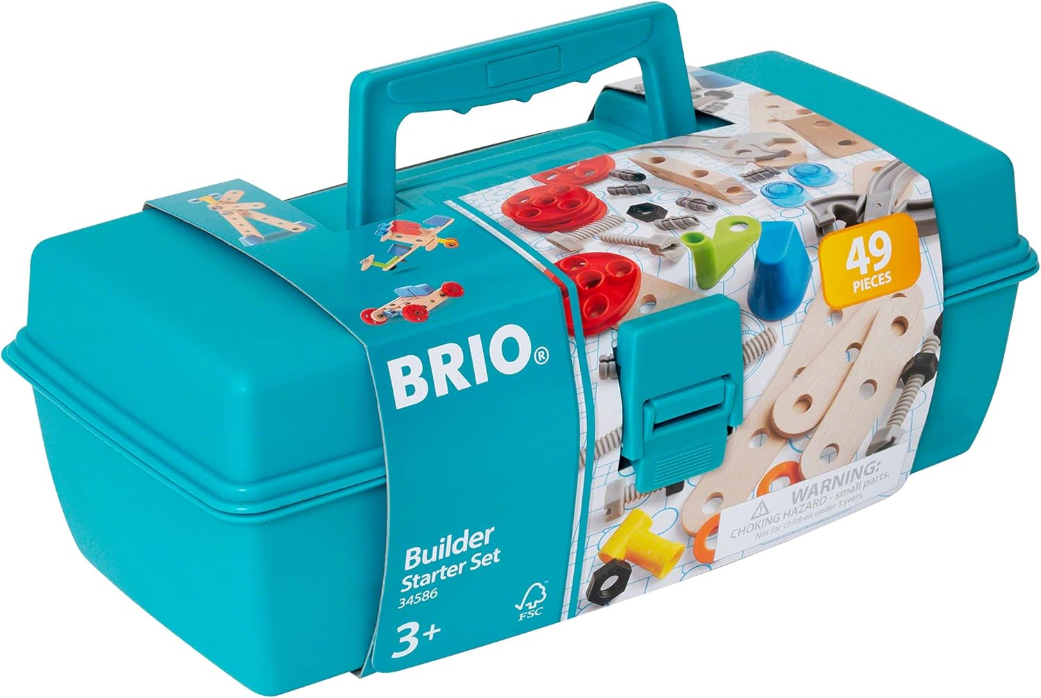 BRIO Builder Construction Starter Set - 48-Piece Educational Building Toy for Kids 6