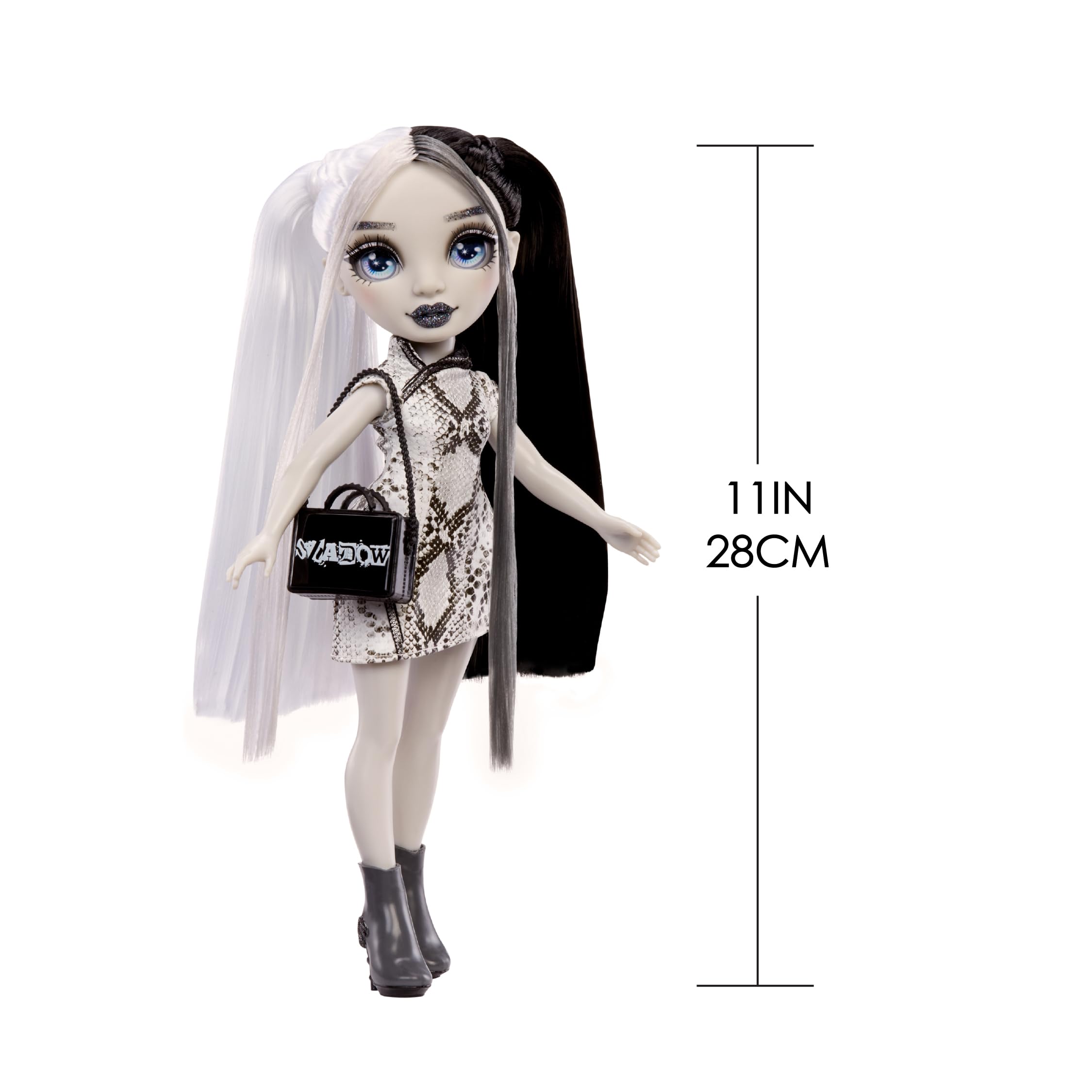 Rainbow High Shadow High Heather Grayson - 28cm Grayscale Fashion Doll with Black & White Hair, Outfit, Shoes & Handbag 5