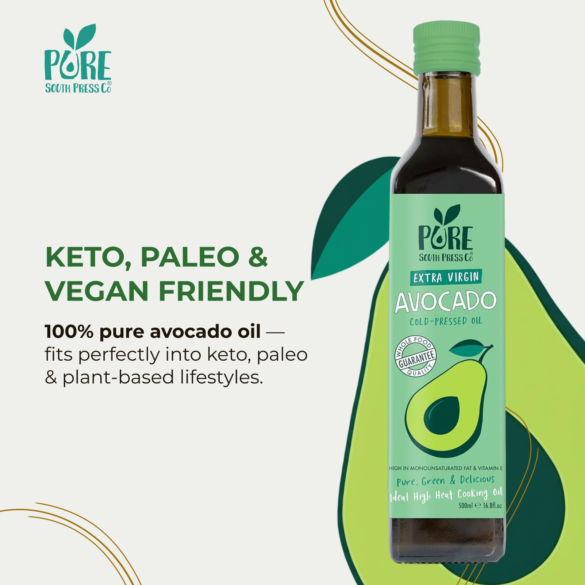 Pure South Press - Cold-Pressed Extra Virgin Avocado Oil 500ml 8