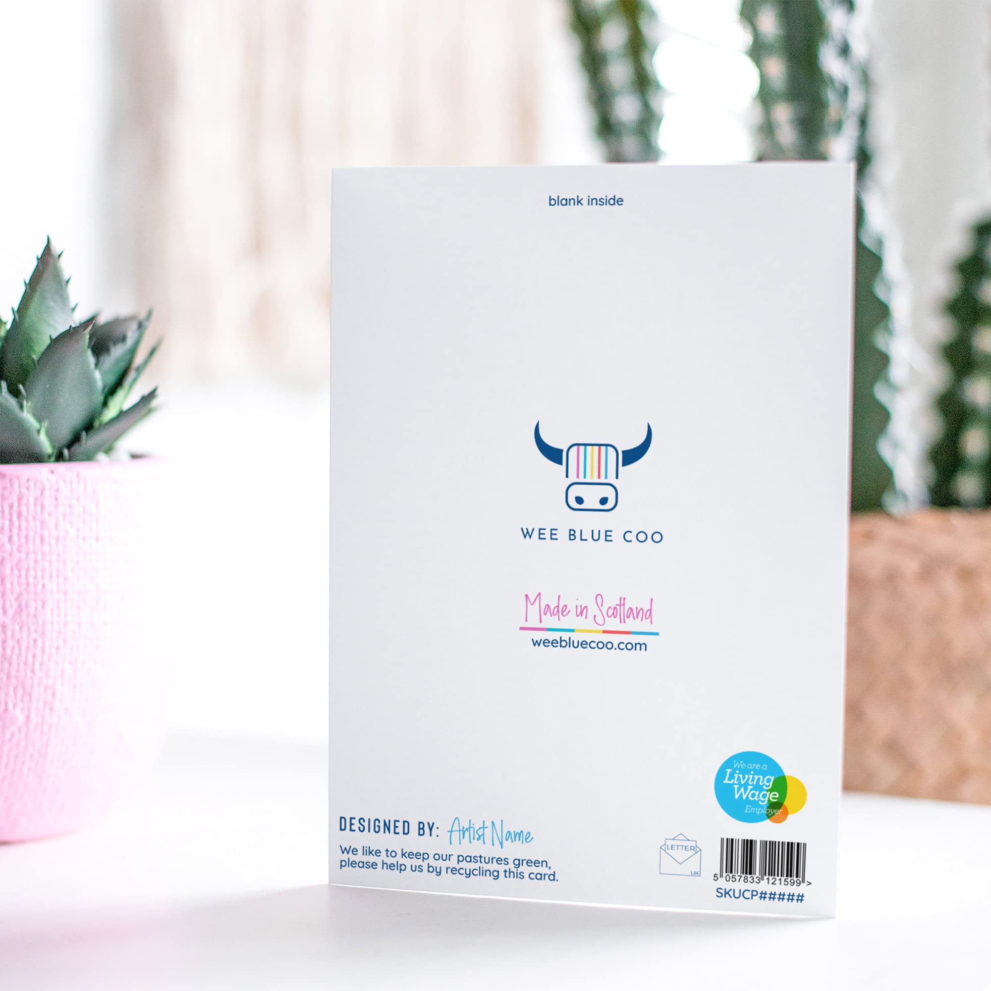 Wee Blue Coo Birthday Fiance Love Poem Greeting Card | 17.5 x 12.5 cm | Blank Inside 3