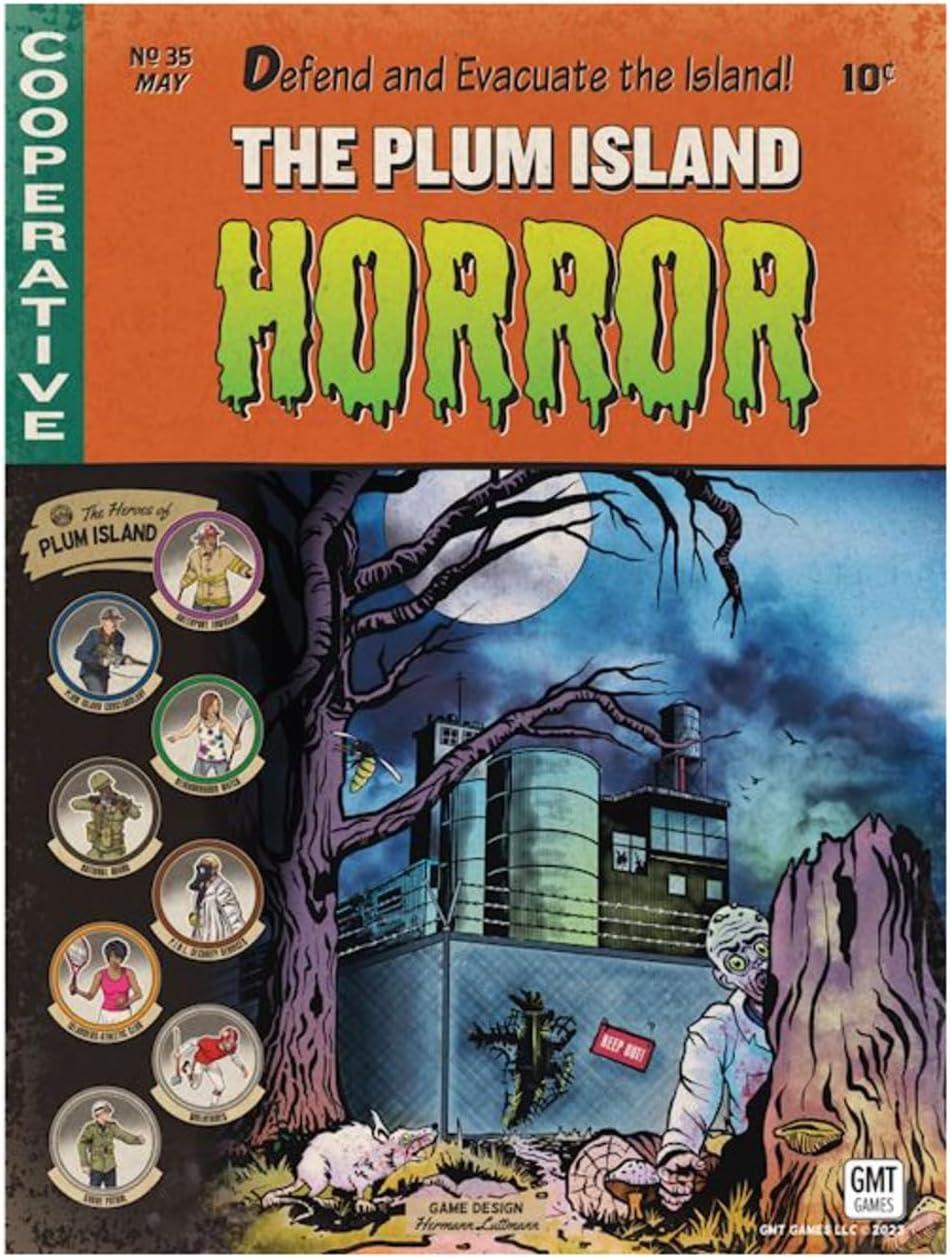 GMT Games Plum Island Horror - Cooperative Board Game with Tactical Survival Mechanics
