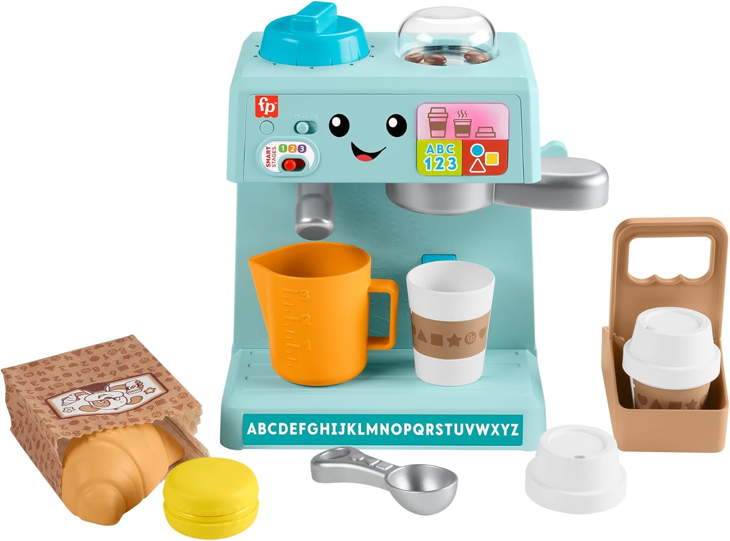 Fisher-Price Learn & Serve Coffee Café Playset - Interactive Toddler Toy with Smart Stages