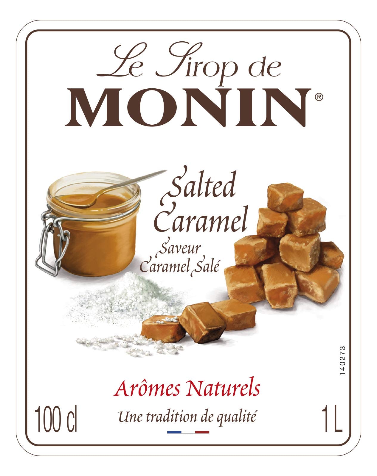 Monin Salted Caramel Sirup 1L – Premium-Getränkesirup für Kaffee, Cocktails und Mocktails 6