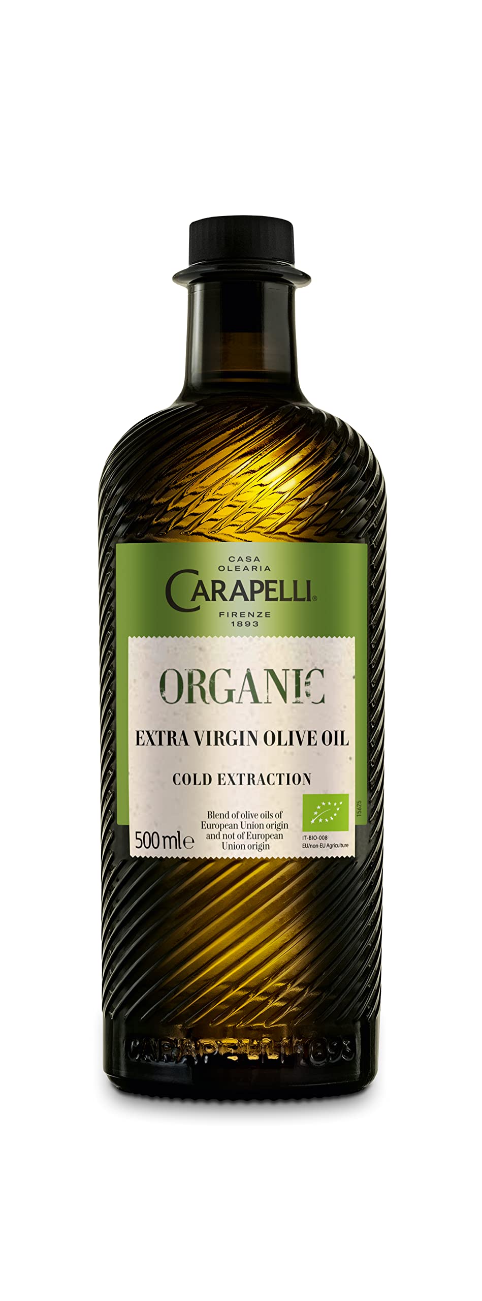 Carapelli Organic Extra Virgin Olive Oil, 500ml Glass Bottle