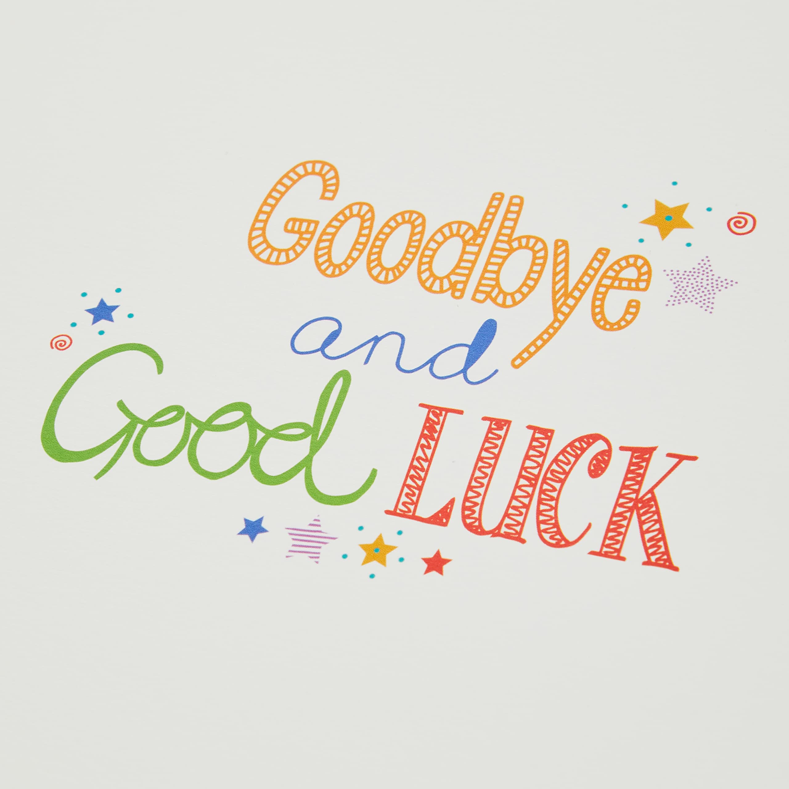 Piccadilly Greetings Goodbye and Good luck Farewell Card | 12 x 9 Inches | Unisex-Kids