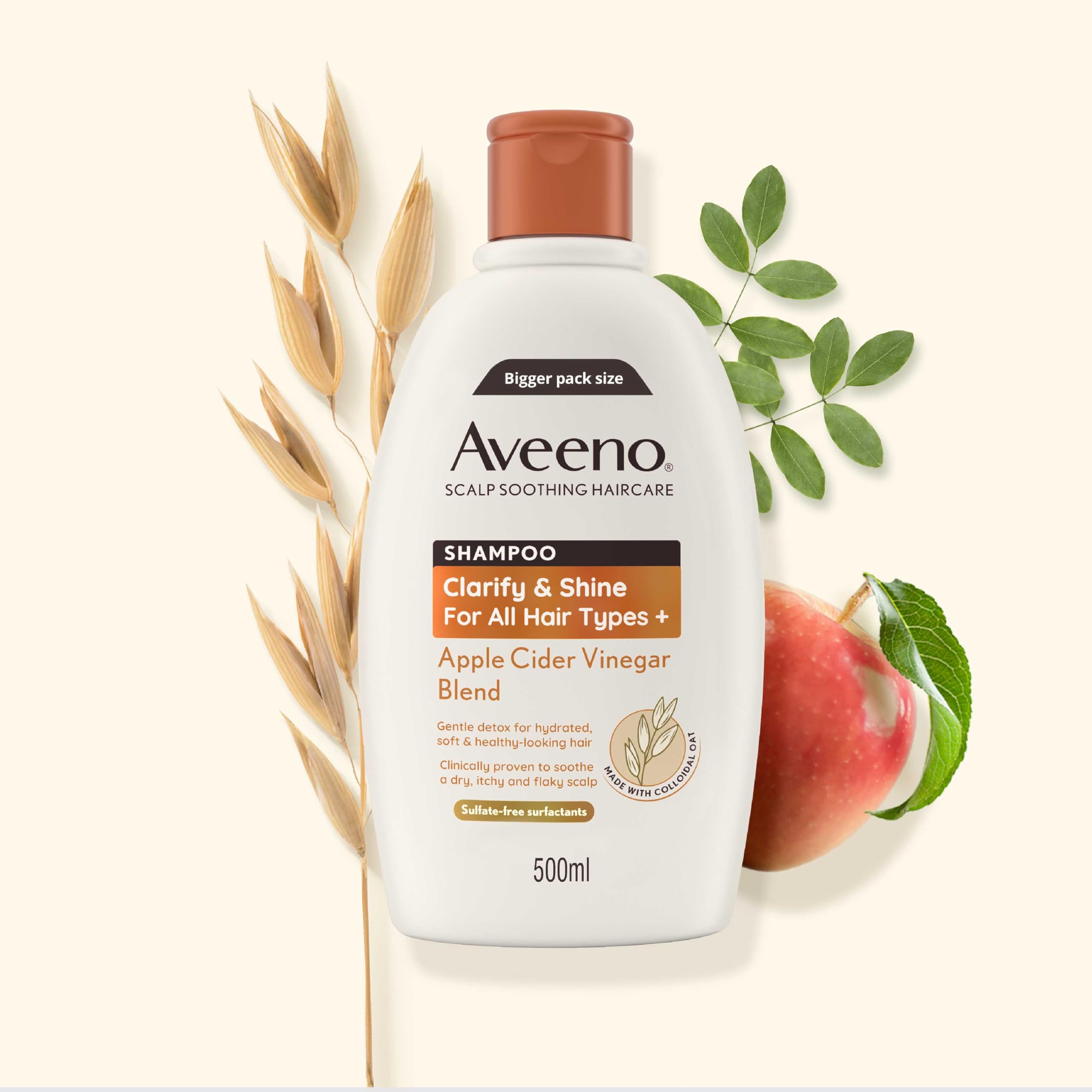 Aveeno - Scalp Soothing Clarify & Shine Shampoo with Apple Cider Vinegar (500ml) 8