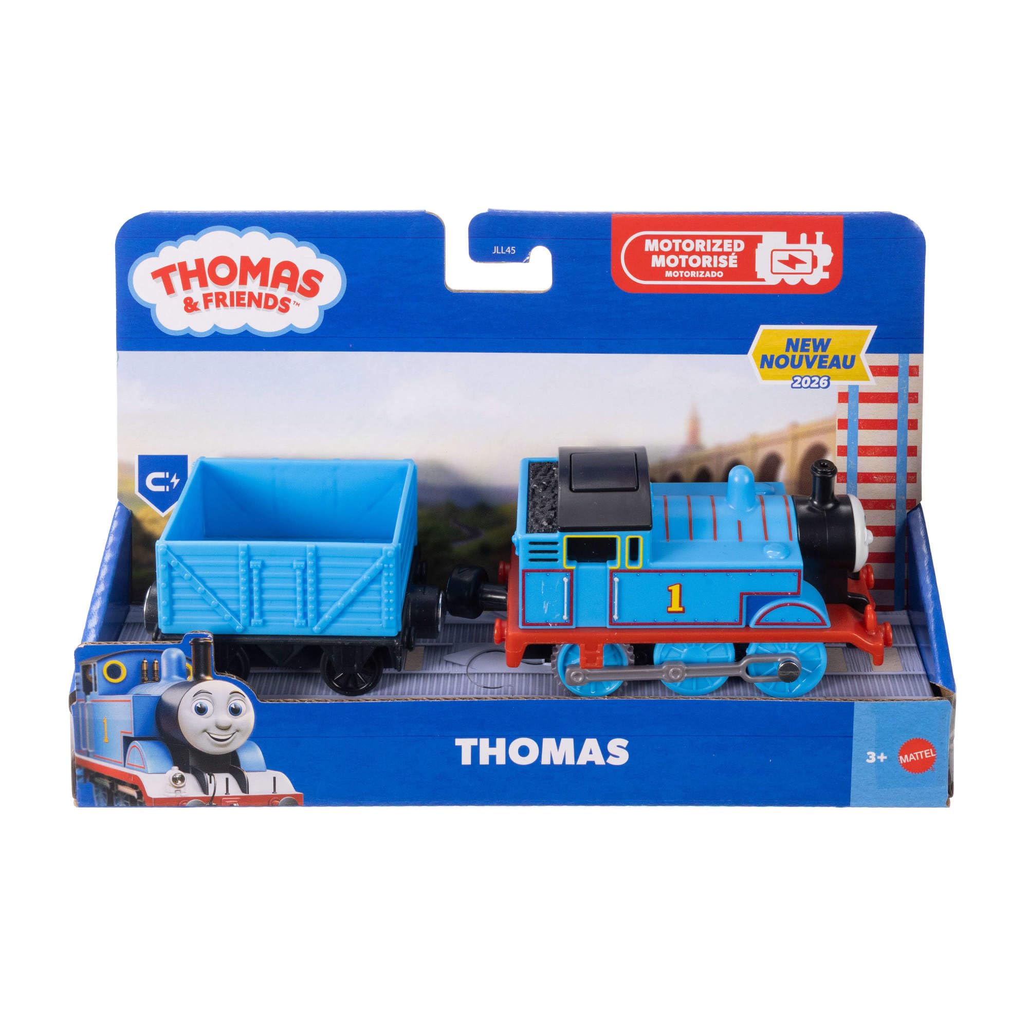 THOMAS & FRIENDS Motorized Toy Thomas Train & Cargo Car/Tender | Ages 3Y+ | Model JLL45 6