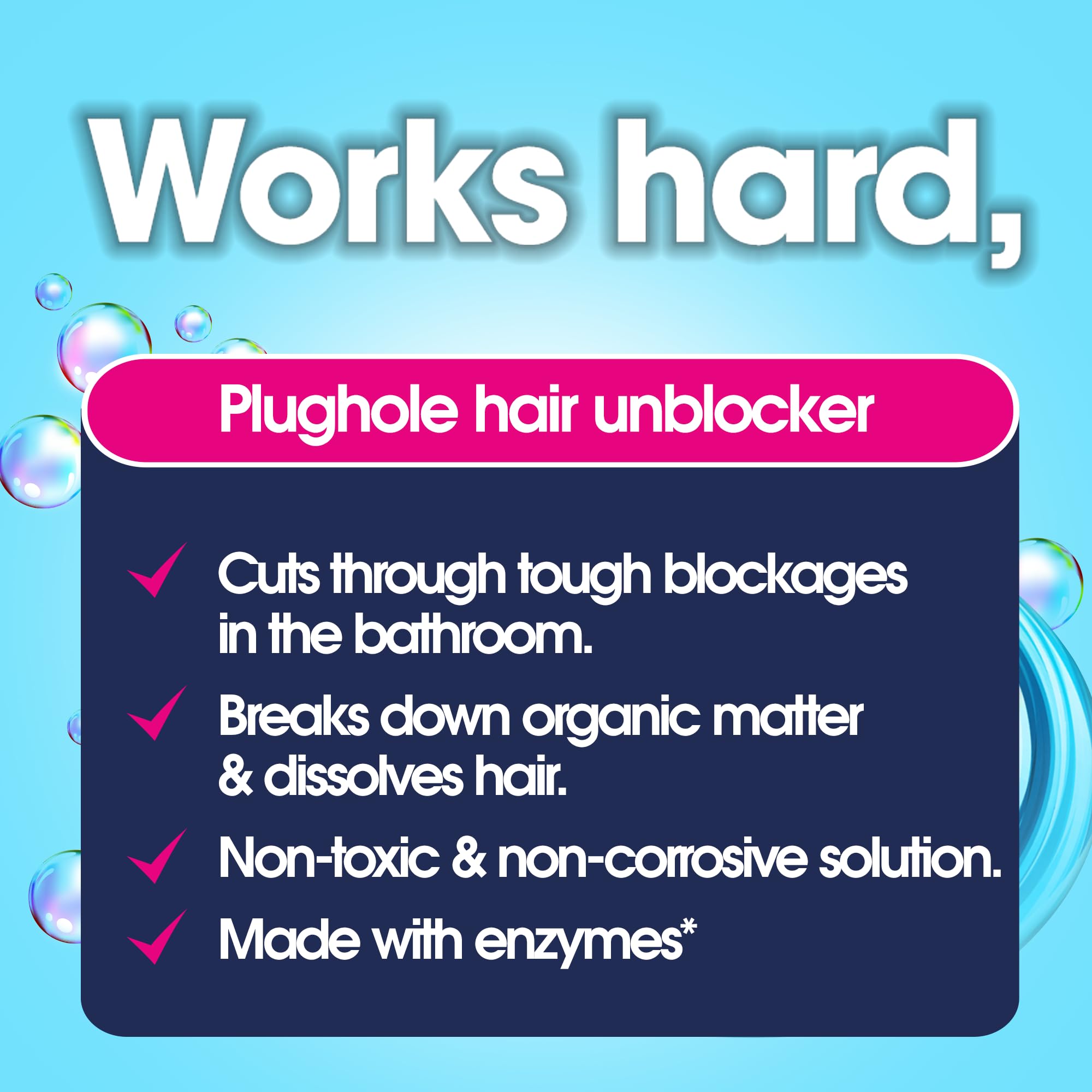 Ecozone Plughole Hair Unblocker – 250 ml enzymatischer Abflussreiniger 6