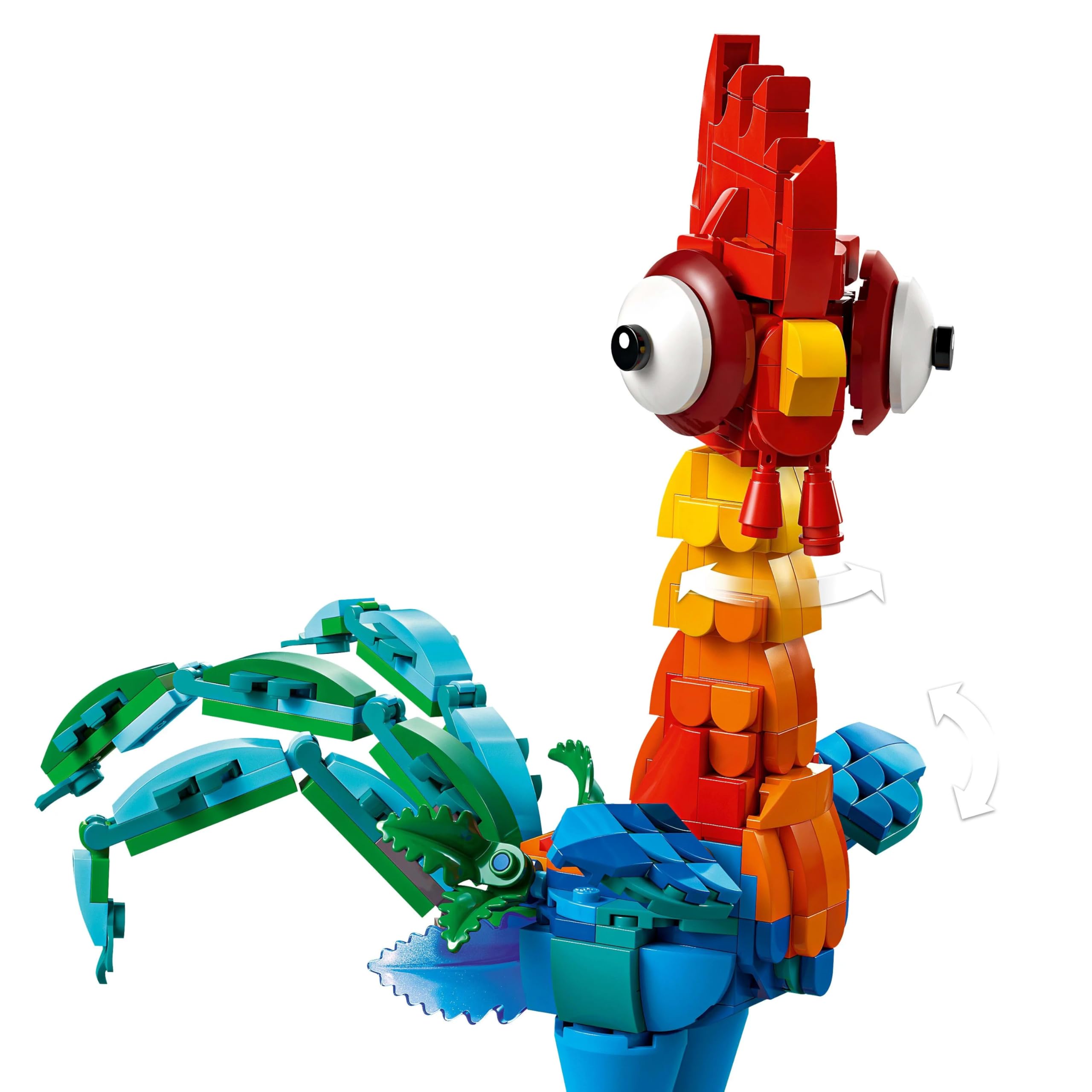 LEGO ǀ Disney Vaiana 2 Heihei Baubares Tierspielzeug – Bewegliche Hühnerfigur mit Ständer für Kinder ab 9 Jahren 7