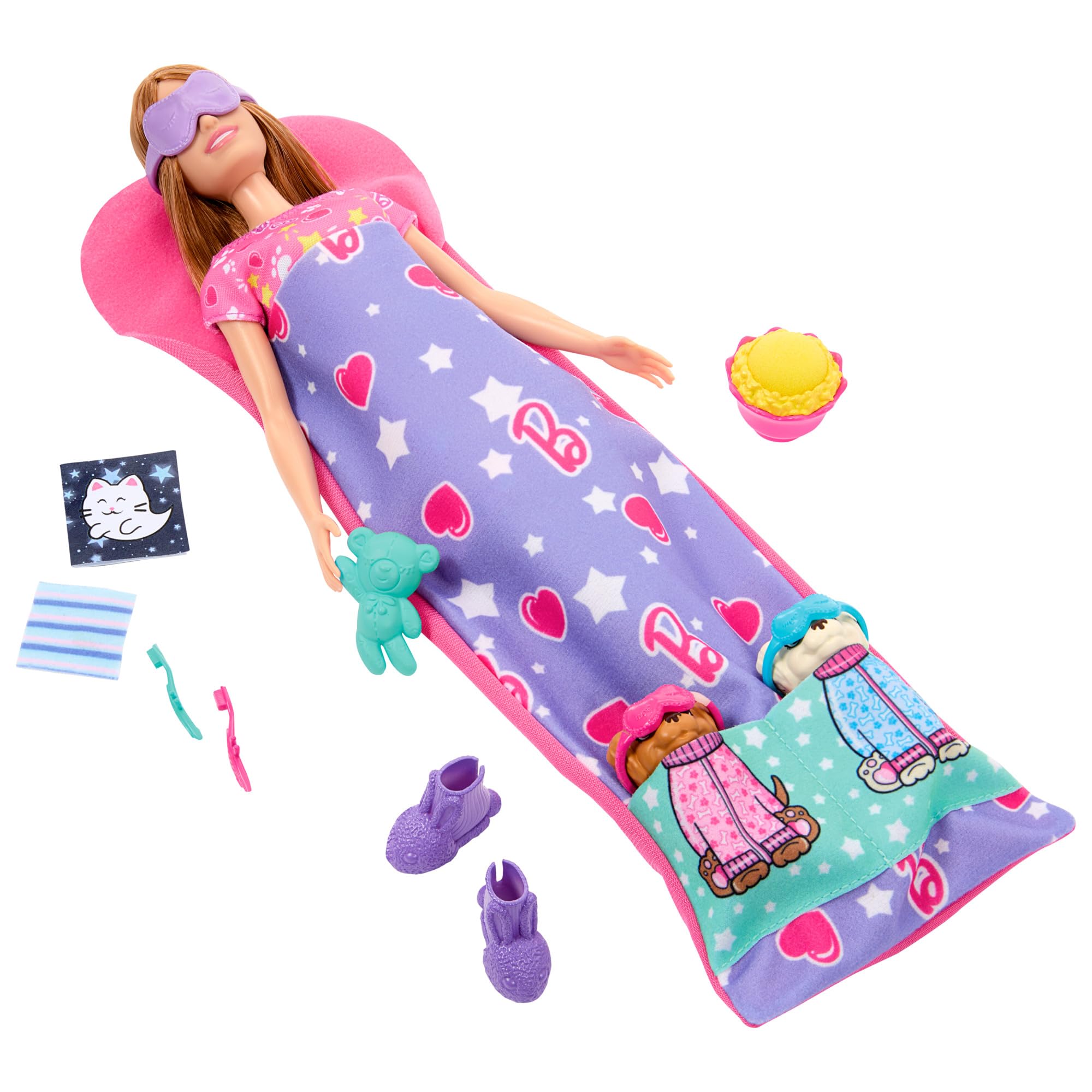 Barbie Puppy Slumber Party Playset with Doll, 2 Toy Dogs & 10+ Accessories 6