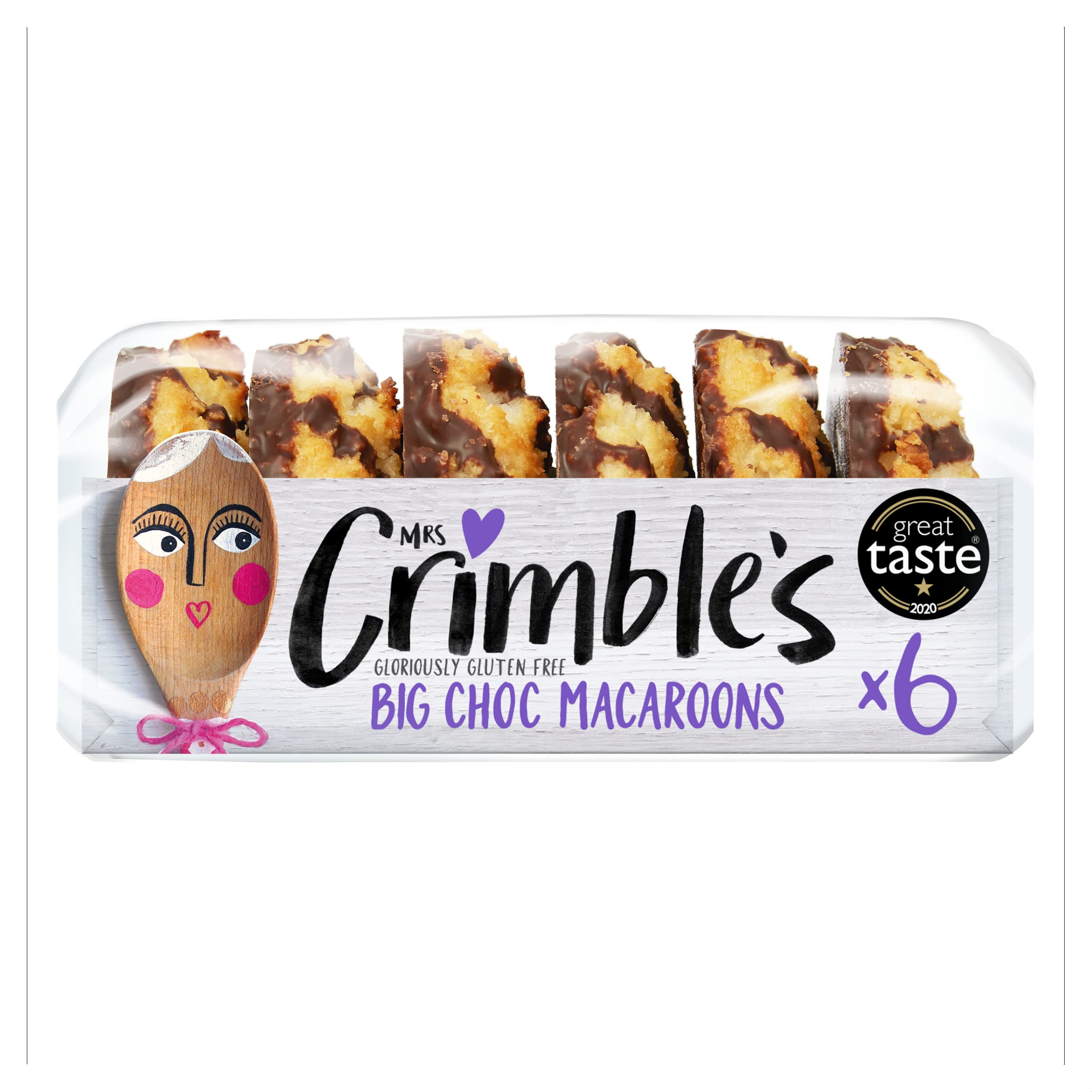Mrs Crimbles 6 Large Chocolate Macaroons, 195g - Gluten Free, Moist Coconut Cookies with Cocoa 3