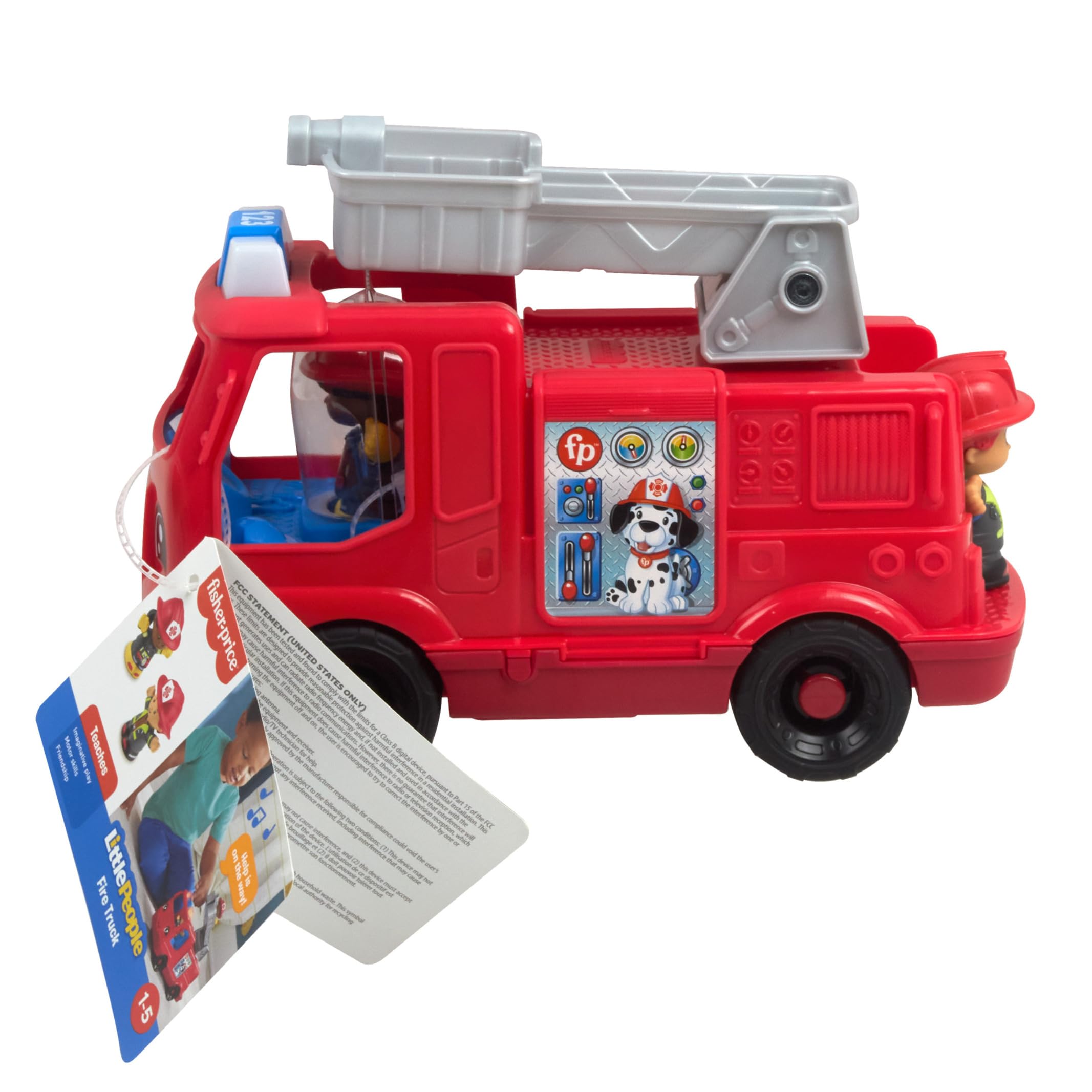 Fisher-Price Little People Fire Truck - Musical Push-Along Toy with Lights & Sounds 5