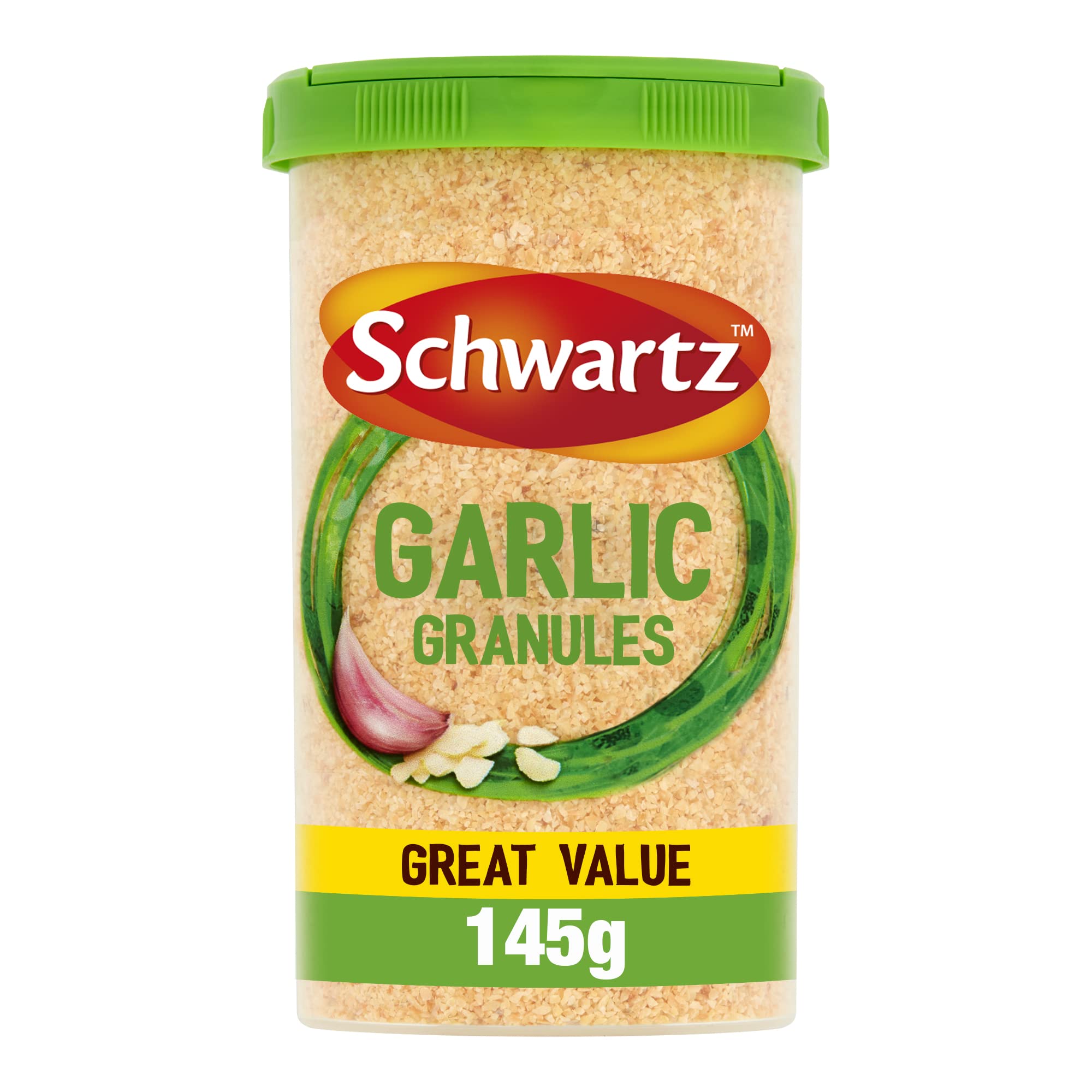 Schwartz Knoblauchgranulat 145 g | Gemahlen aus ganzen getrockneten Zehen | Kräuter &amp; Gewürze