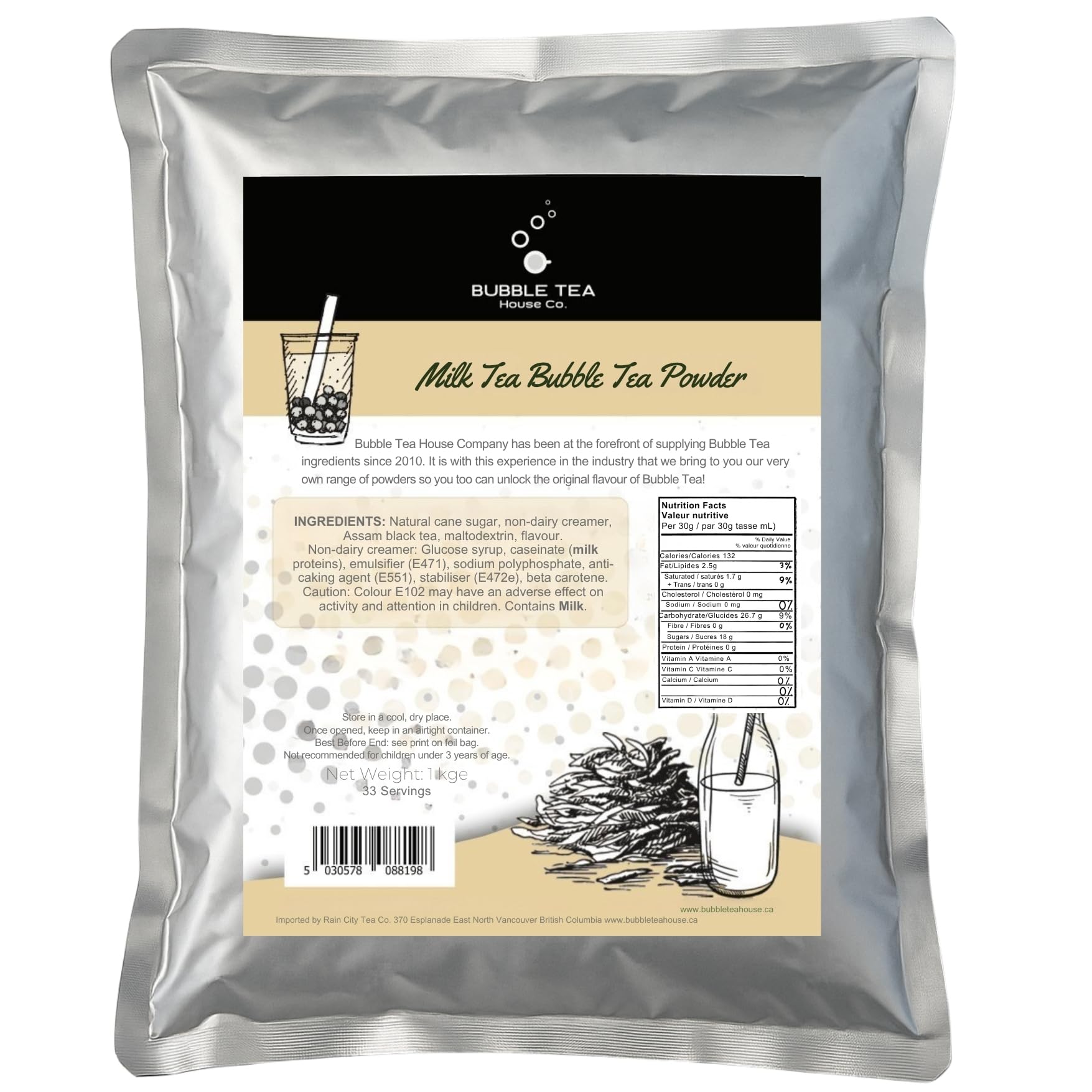 Bubble Tea House Co. - Milk Tea Flavoured Bubble Tea Powder 1 kg 9