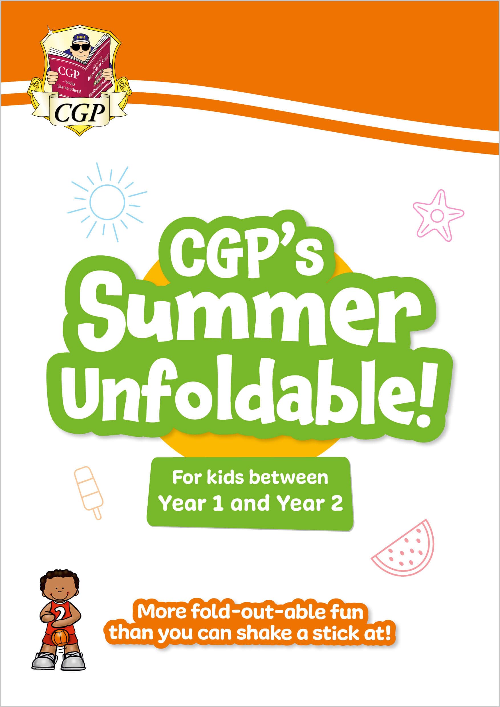 CGP Summer Unfoldable for Years 1-2 Maths & English Practice | Loose Leaf | English 1