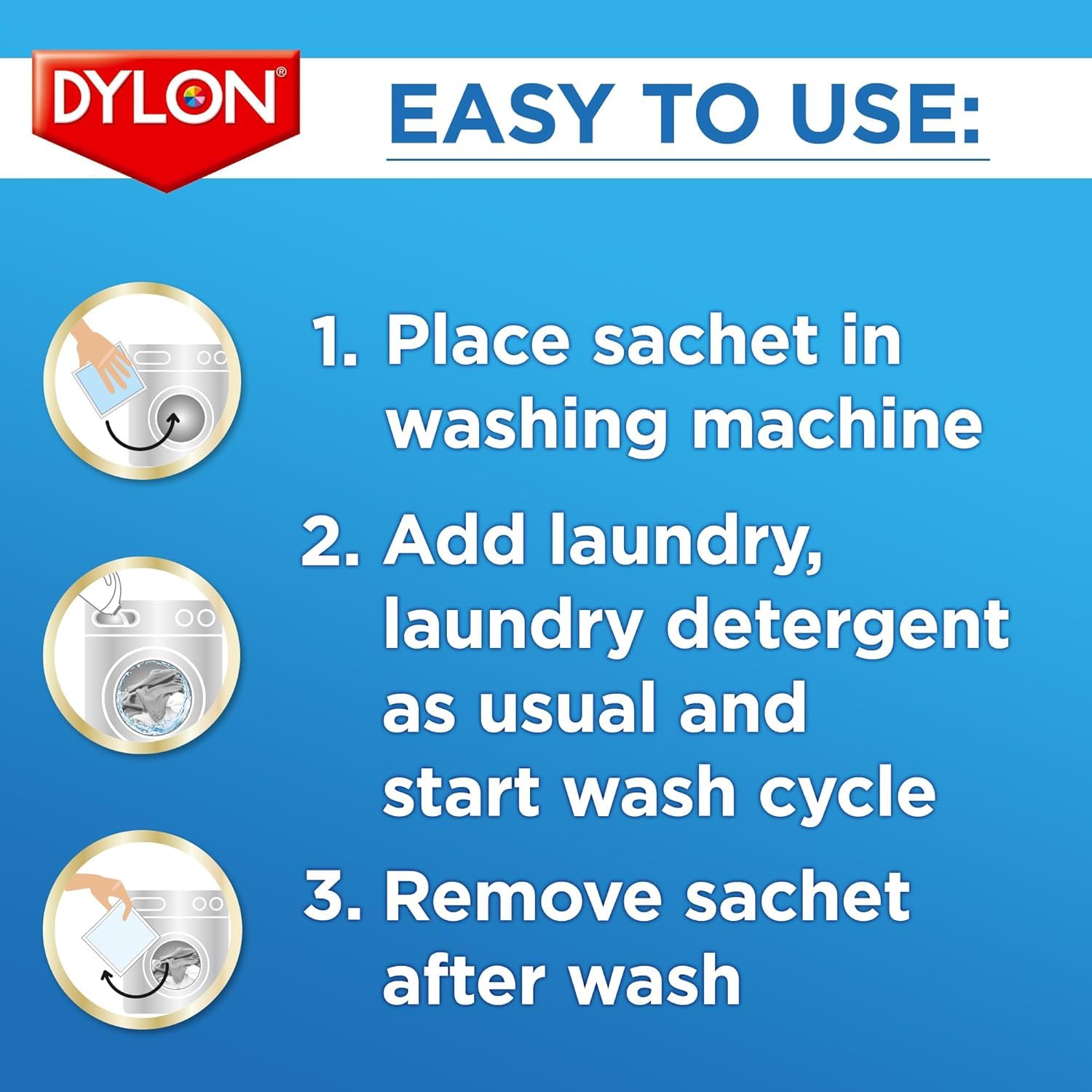 Dylon Ultra Whitener - Laundry Whitening Sachets for Brighter Whites 5