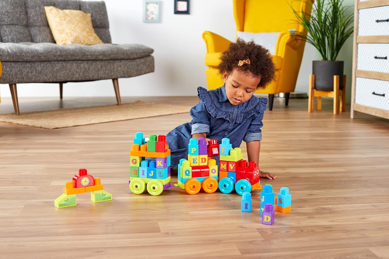 Mega Bloks Building Basics ABC-Lernzug ​​– Pädagogisches Bauset für Kleinkinder ab 1 Jahr 5