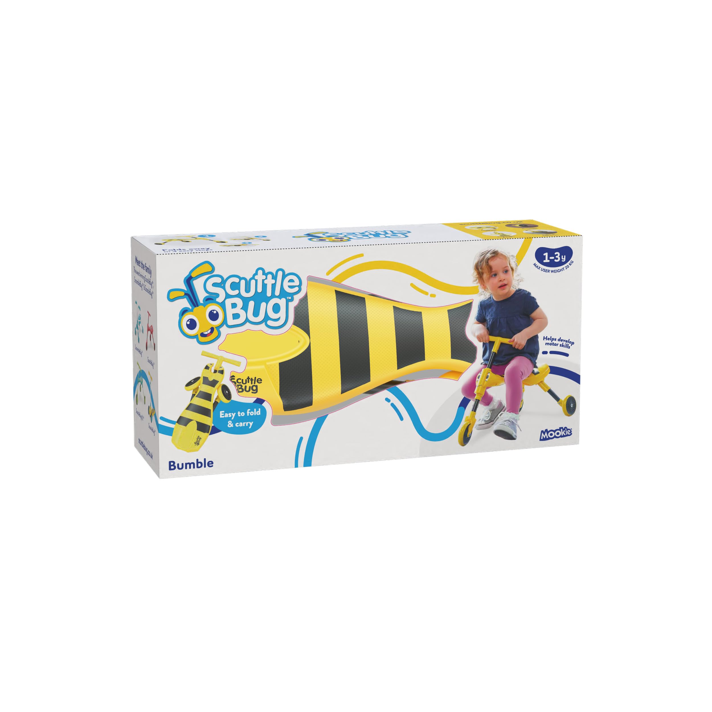 Scuttlebug 3-Rad-Dreirad, faltbar, zum Aufsitzen – lustiges Laufrad für 1-3-Jährige 6