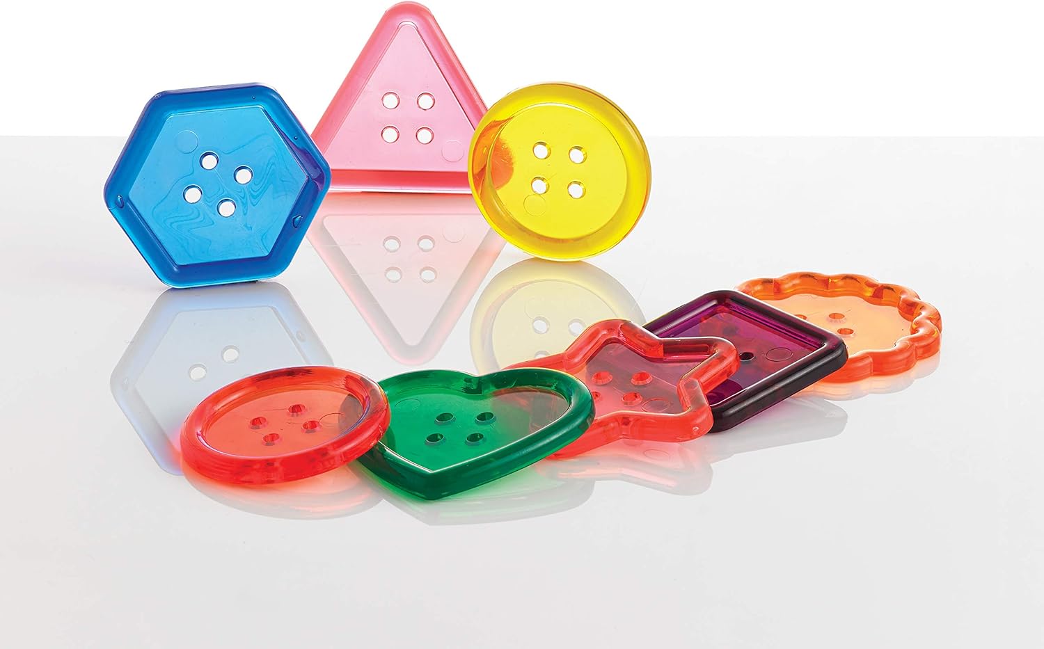 edxeducation Transparent Large Buttons - Light Table Activity Set for Early Learning