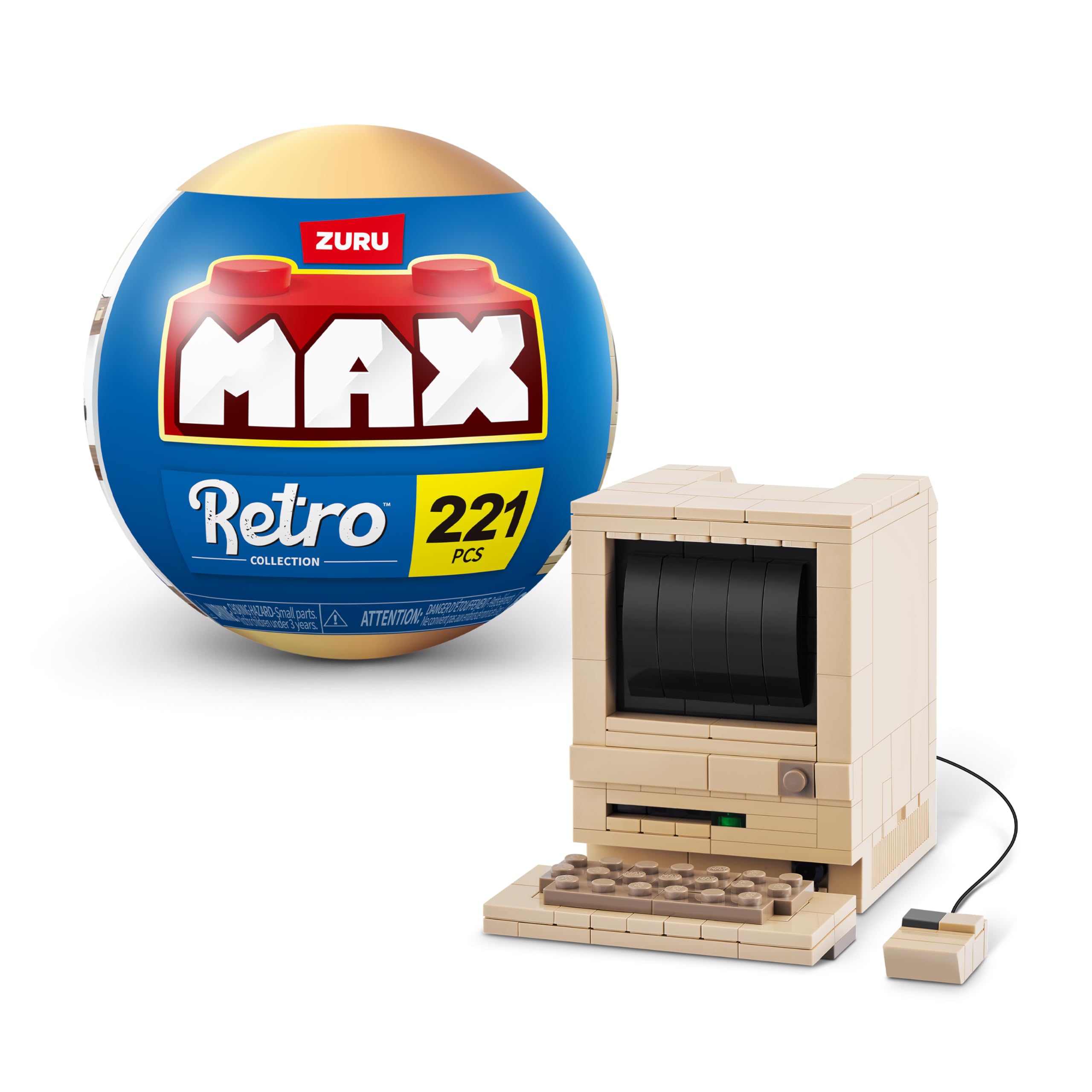 MAX Premium Retro Building Bricks - Classic Computer Building Set for Ages 3+