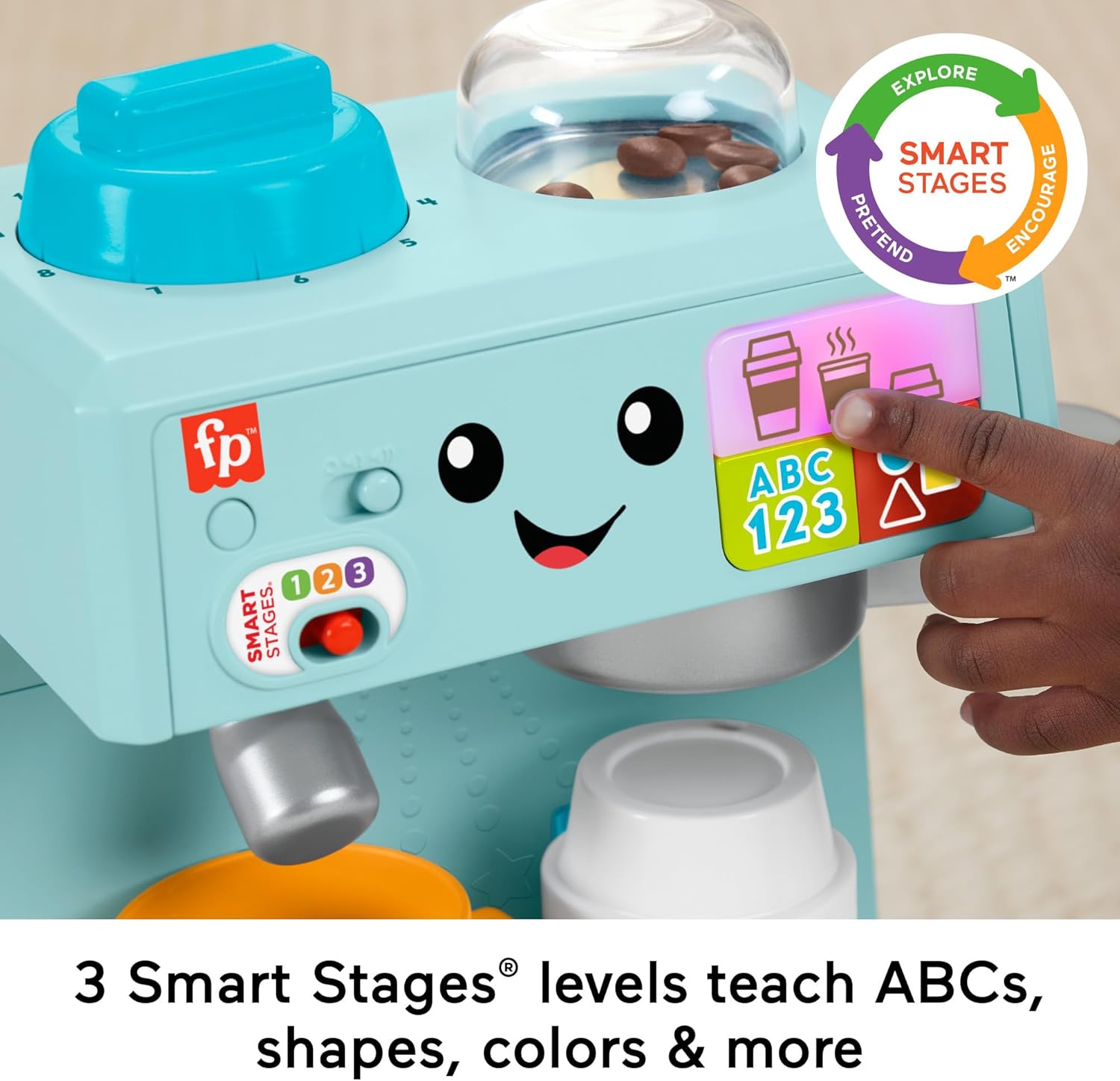 Fisher-Price Learn & Serve Coffee Café Playset - Interactive Toddler Toy with Smart Stages 4