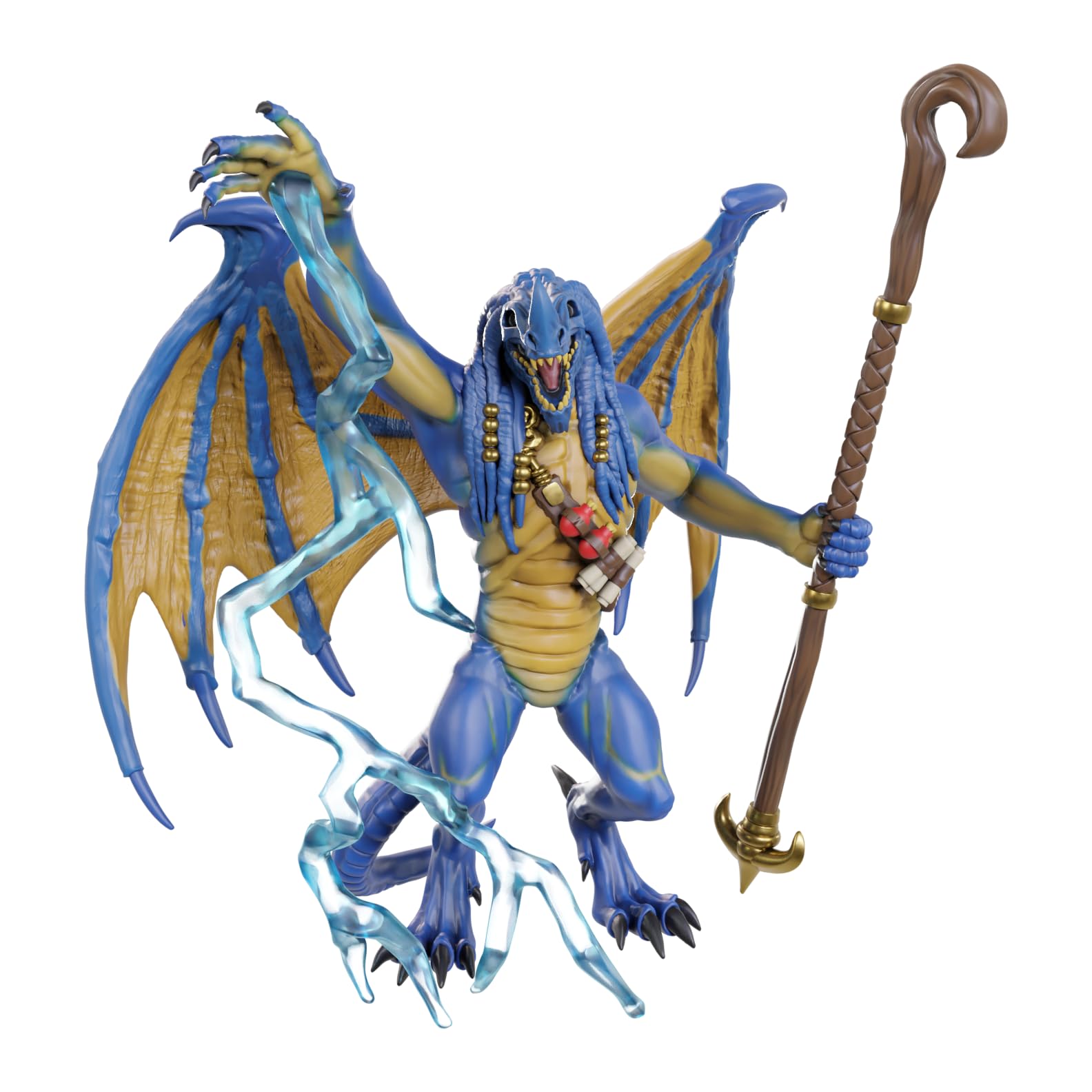WizKids D&D Nolzur's Marvelous Miniatures - Blue Abishai (Wave 24) | Unpainted Plastic Figure | Adult