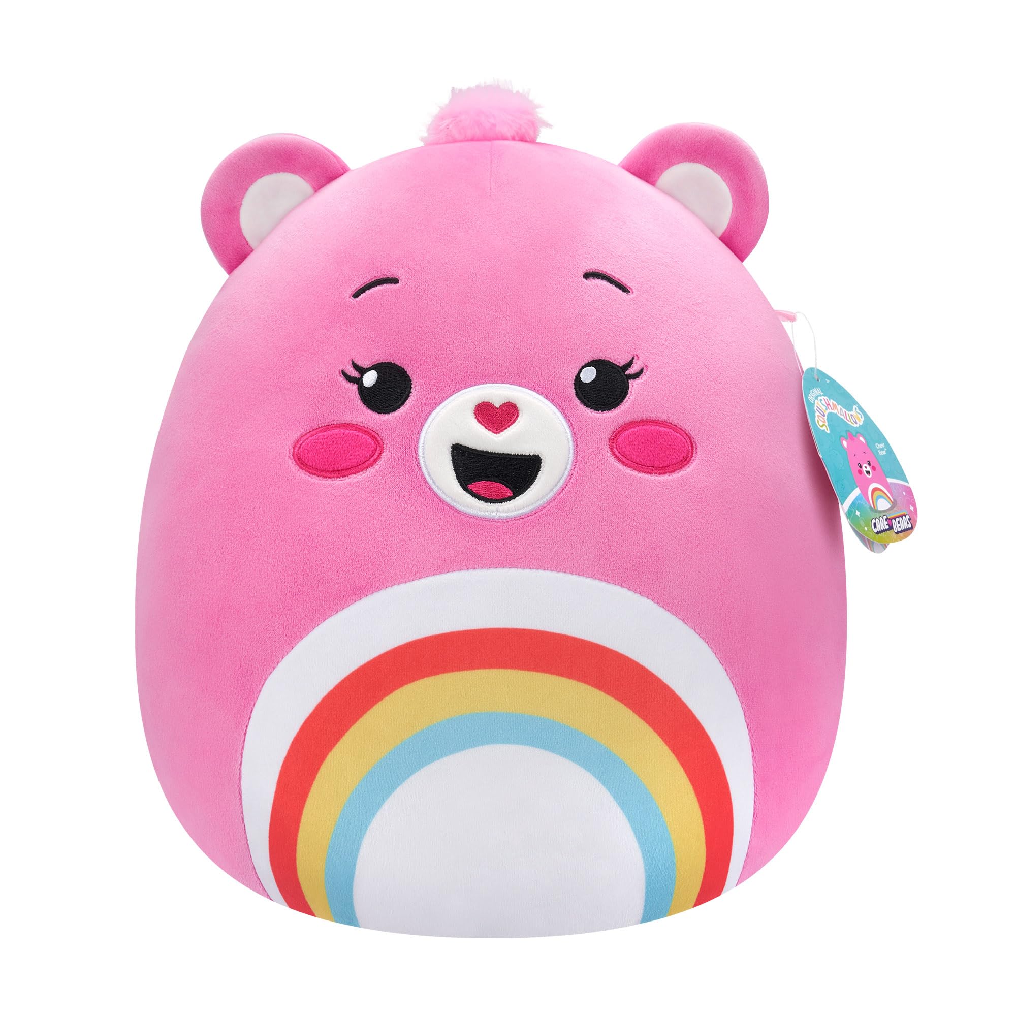 Squishmallows Care Bears - Cheer Bear 12" Plush Stuffed Animal 7