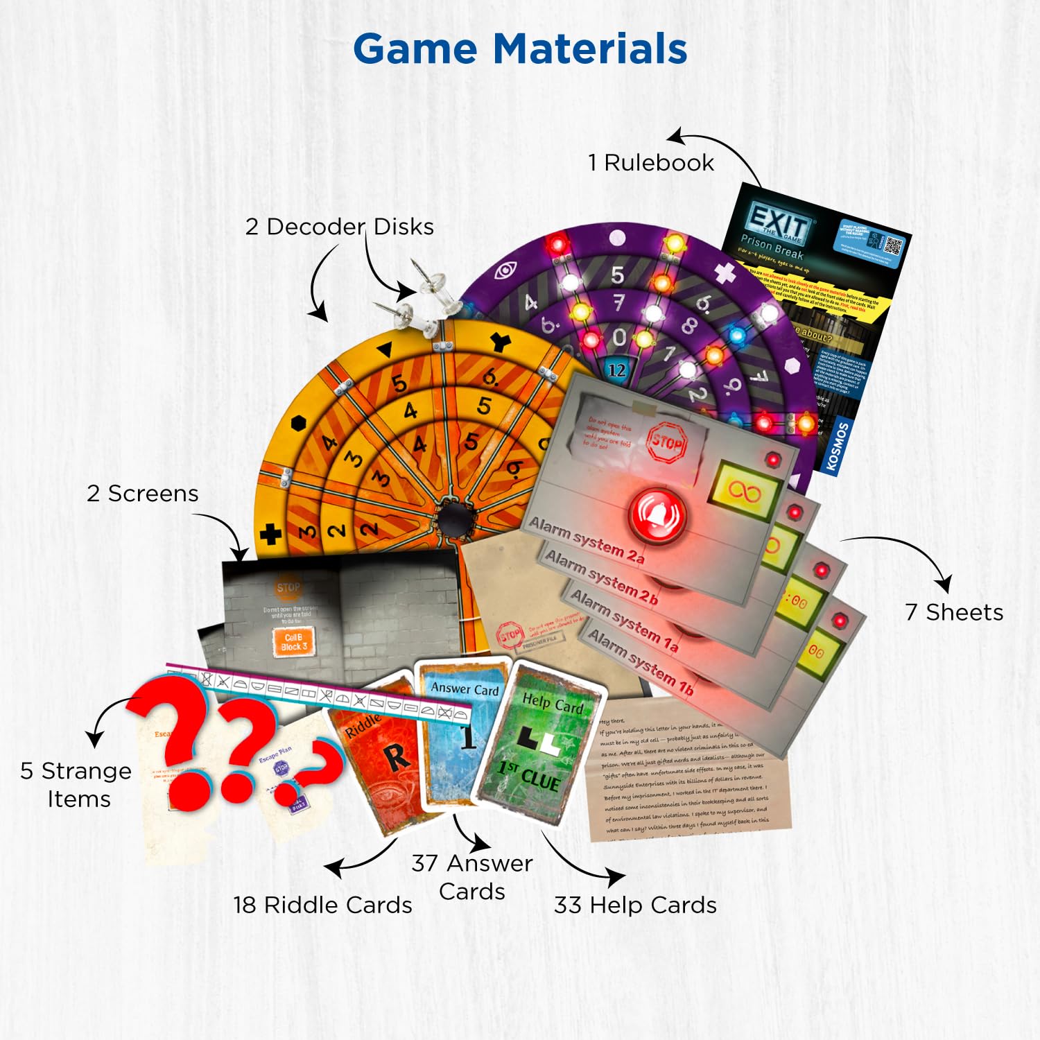 Thames & Kosmos EXIT: Prison Break Escape Room Card Game 3