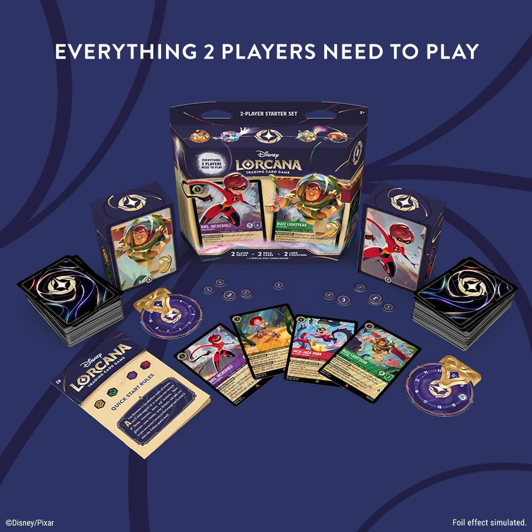 Ravensburger Disney Lorcana Trading Card Game Starter Set | 2 Players | Ages 8+